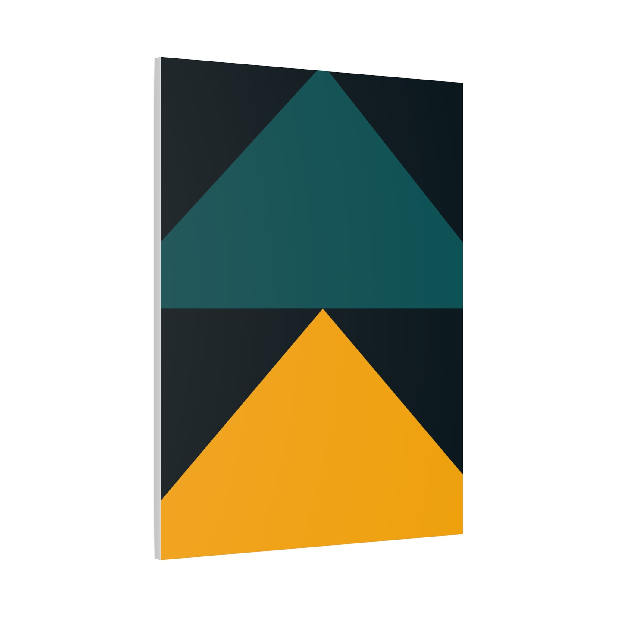 Teal & Gold Geometric Canvas Art