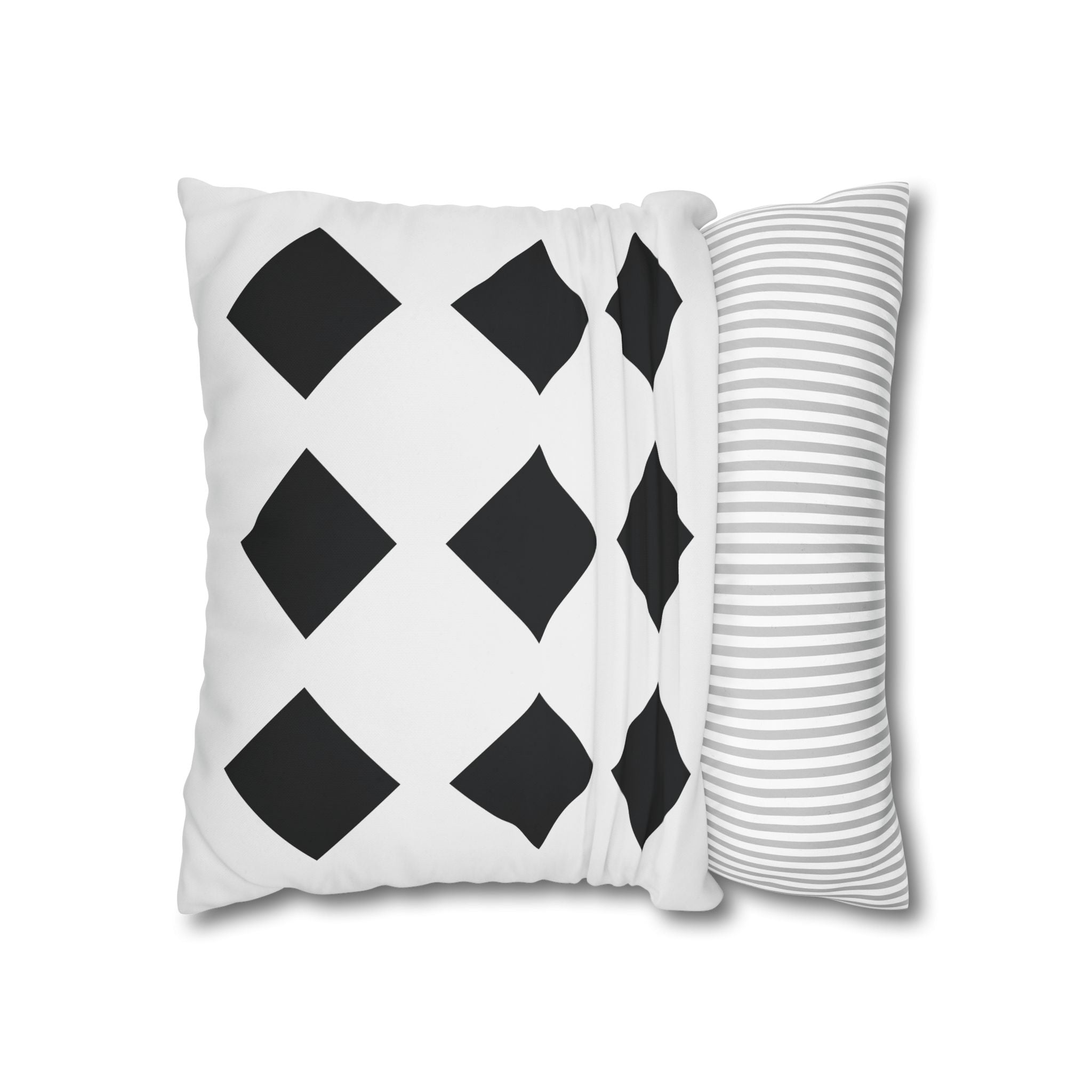 Black Diamond Grid Pillowcase - Geometric Design