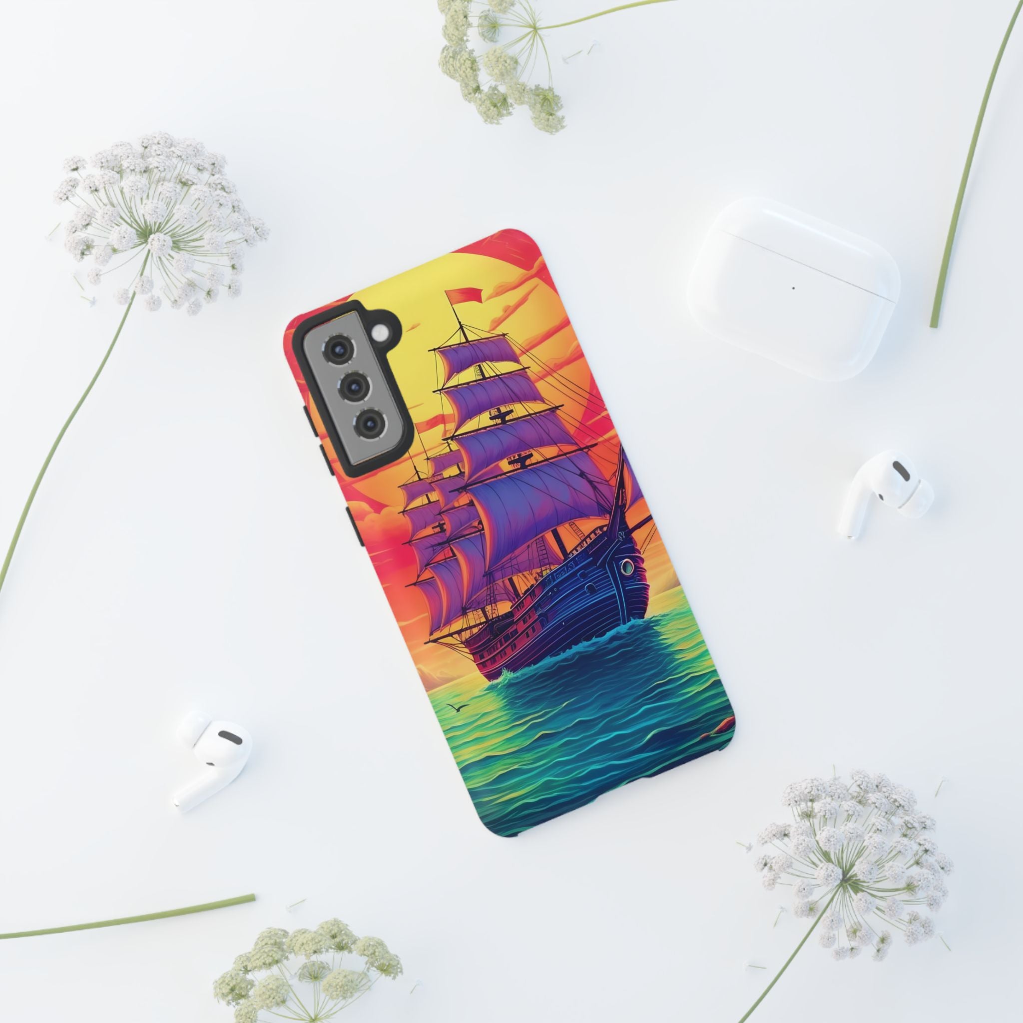 Sunset Galleon Samsung Phone Case