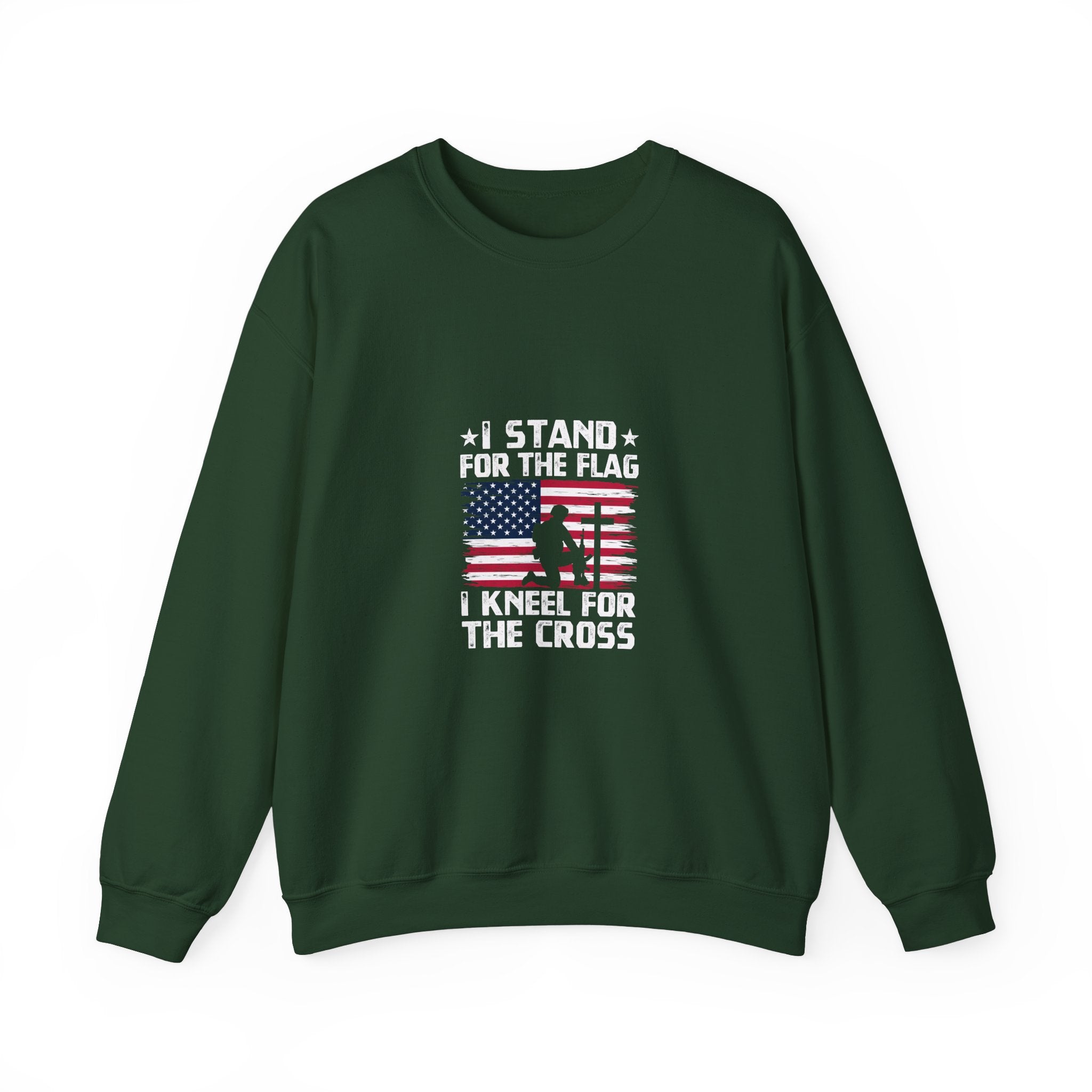 Patriotic Faith Sweatshirt: I Stand, I Kneel