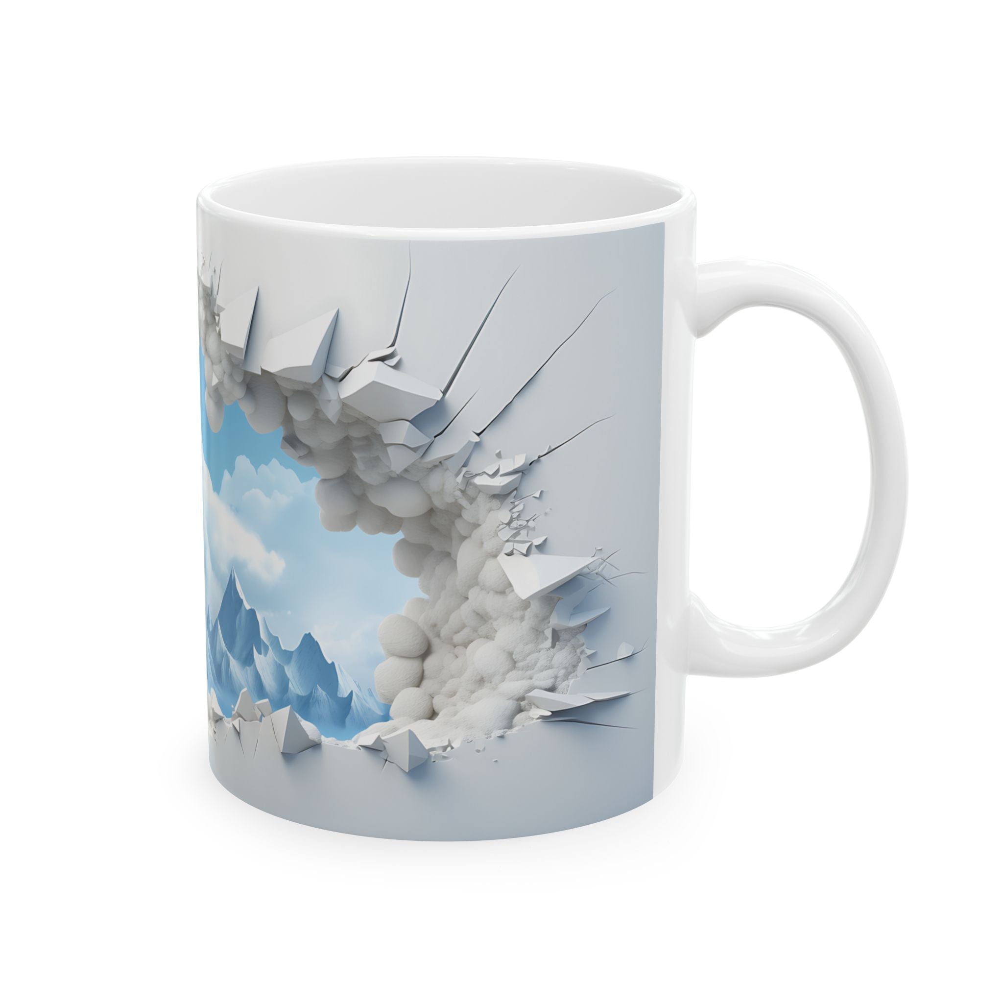 Mountain Escape Mug: Surreal Art