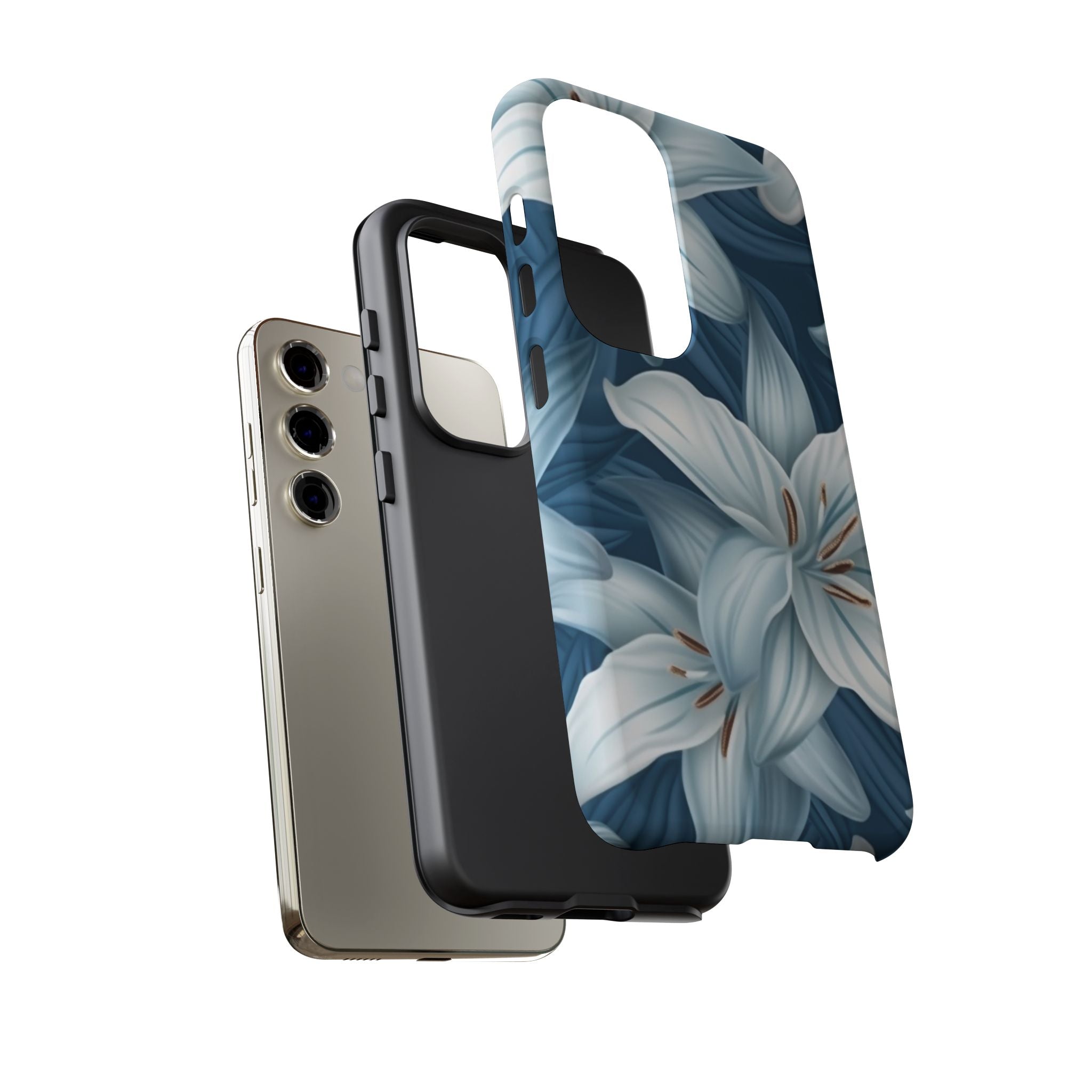 Pastel Blue Lily Samsung Phone Case