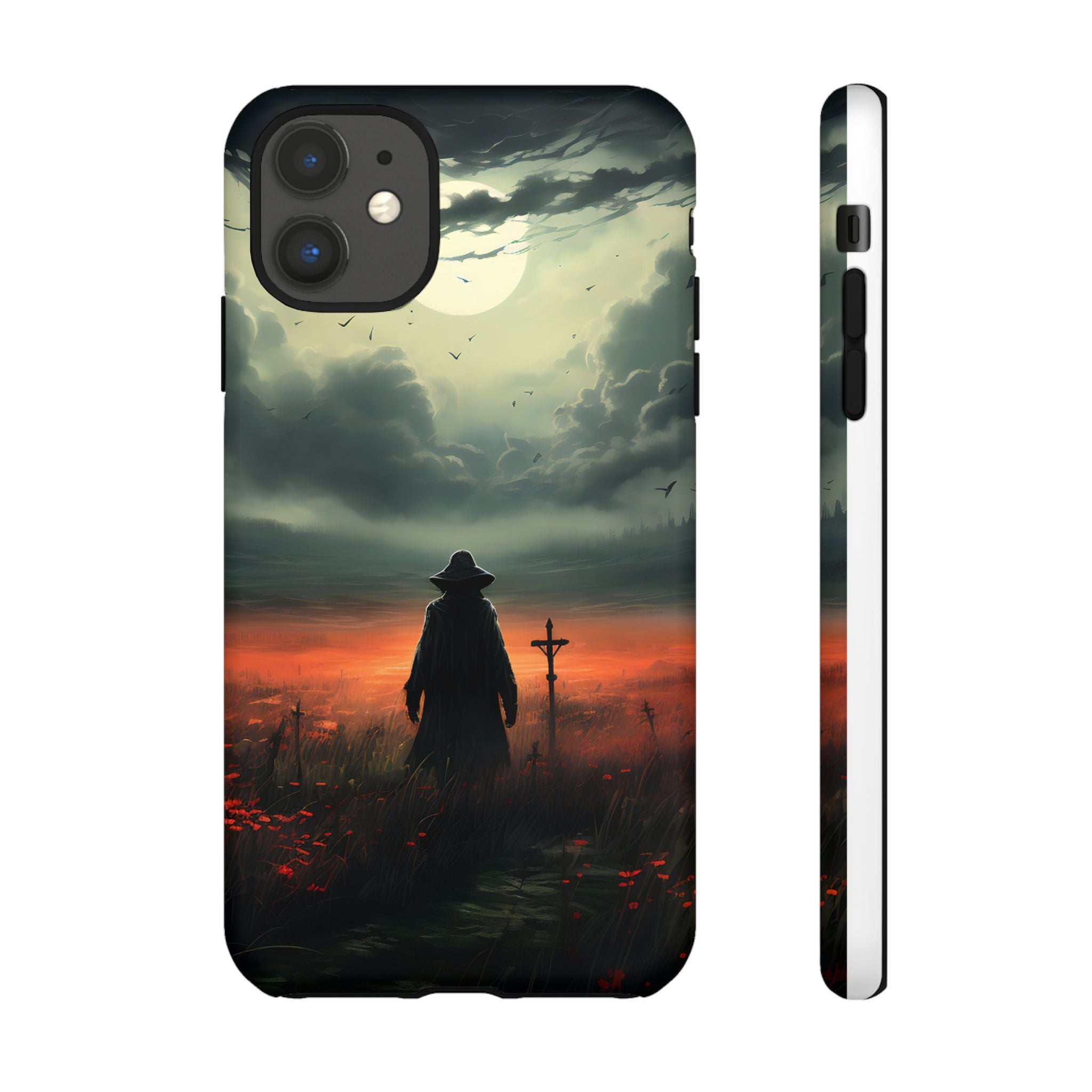 Haunted Field Hexagon Stone iPhone Case