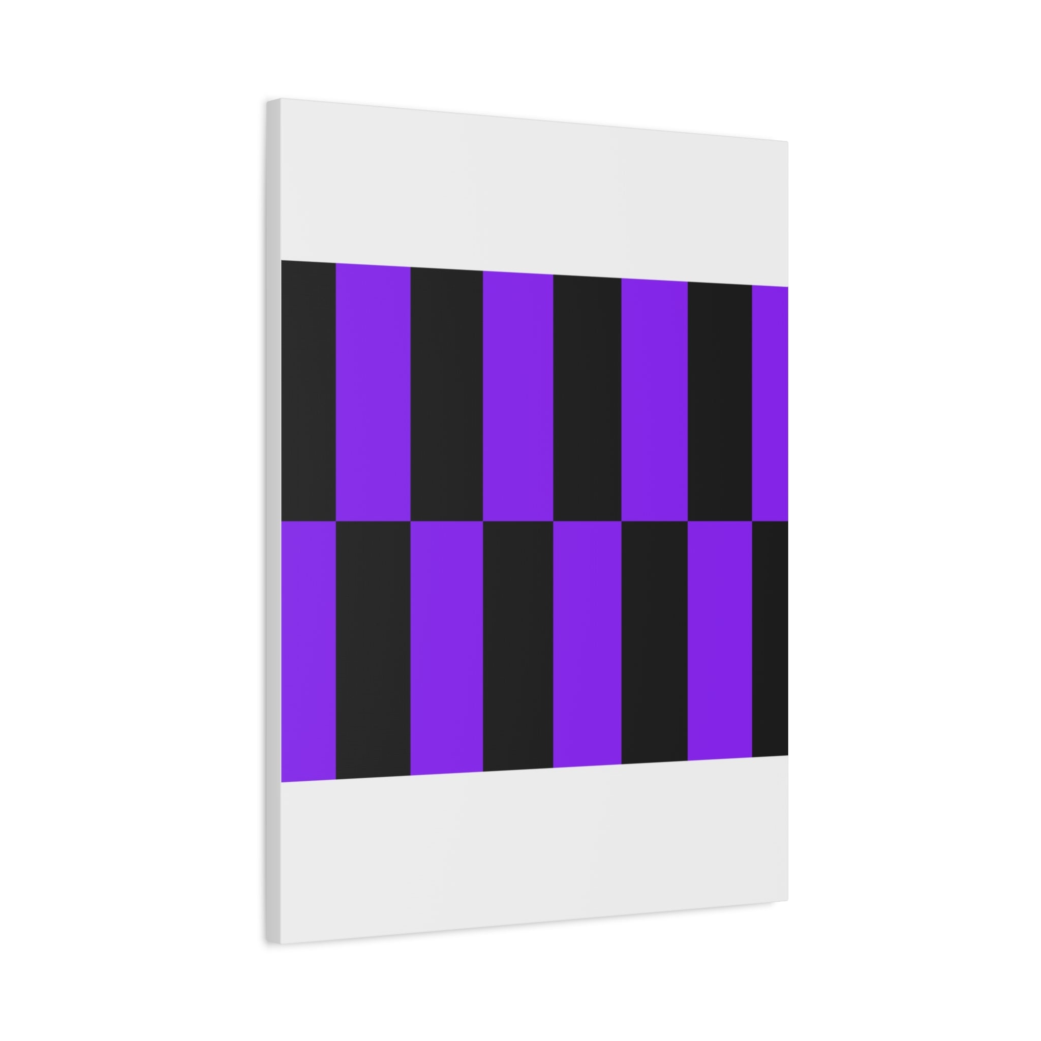 Violet & Charcoal Checkerboard Canvas Art