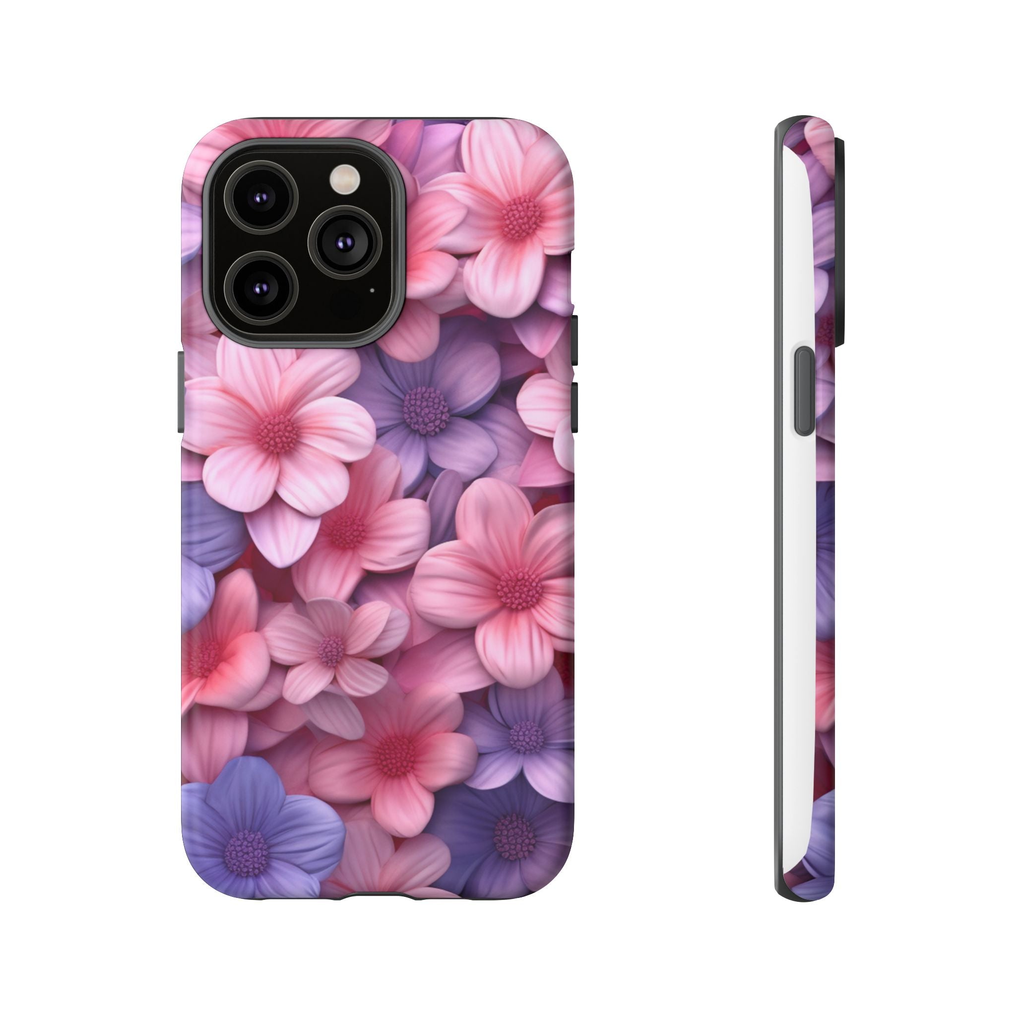 Floral Bloom Hexagon Stone iPhone Case