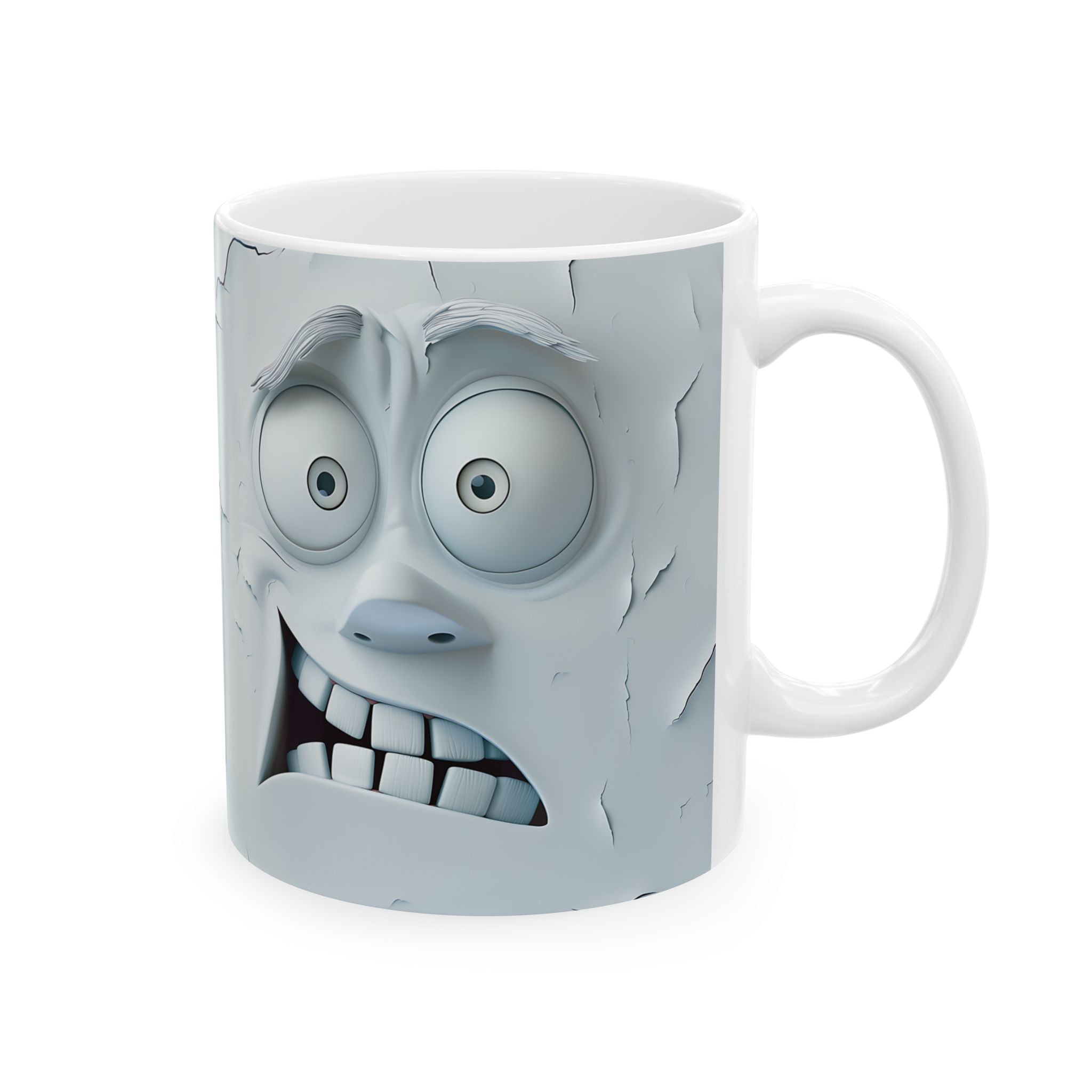 Cracked Faces Mug - Funny Cartoon Mug