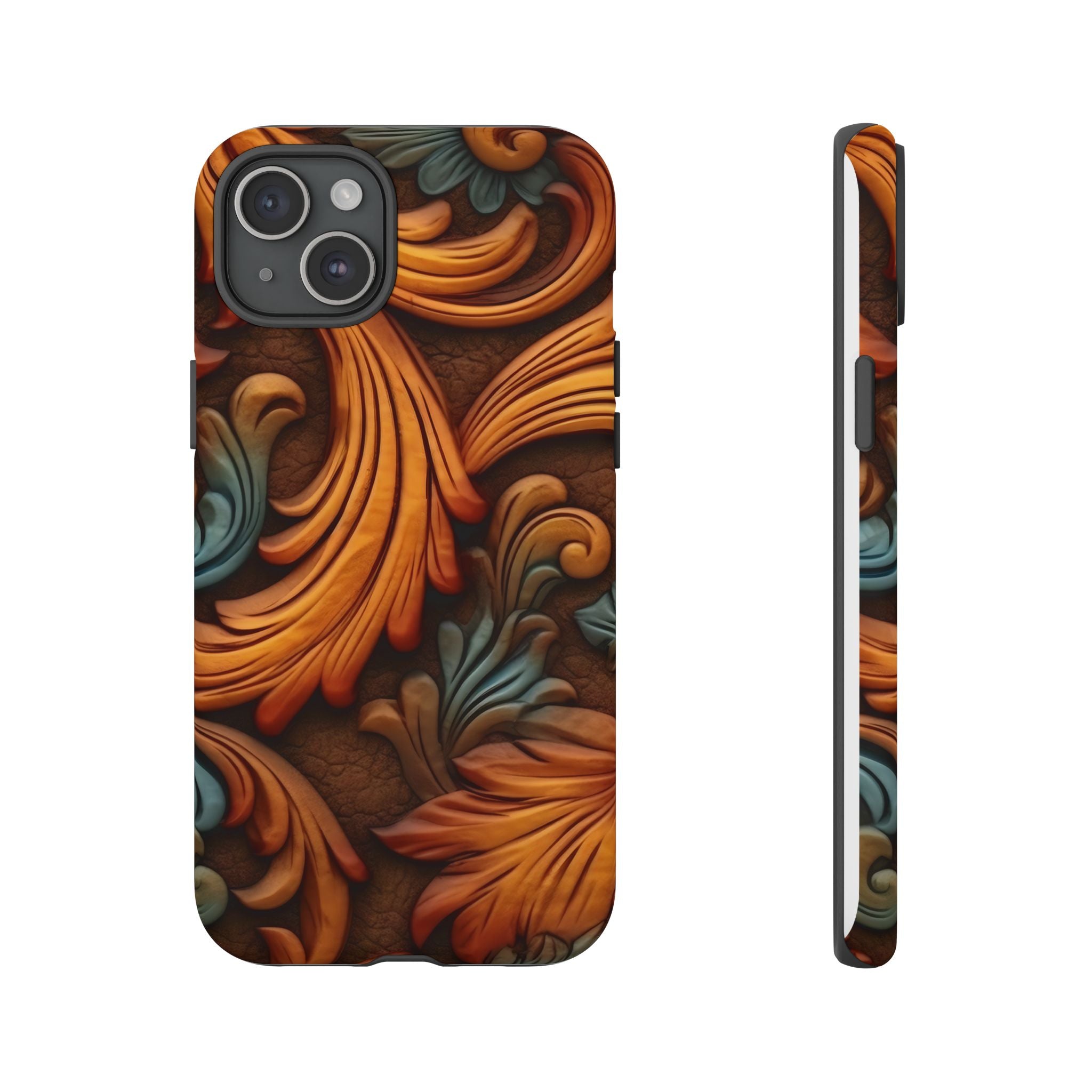 Baroque Copper iPhone Case - Hexagon Stone