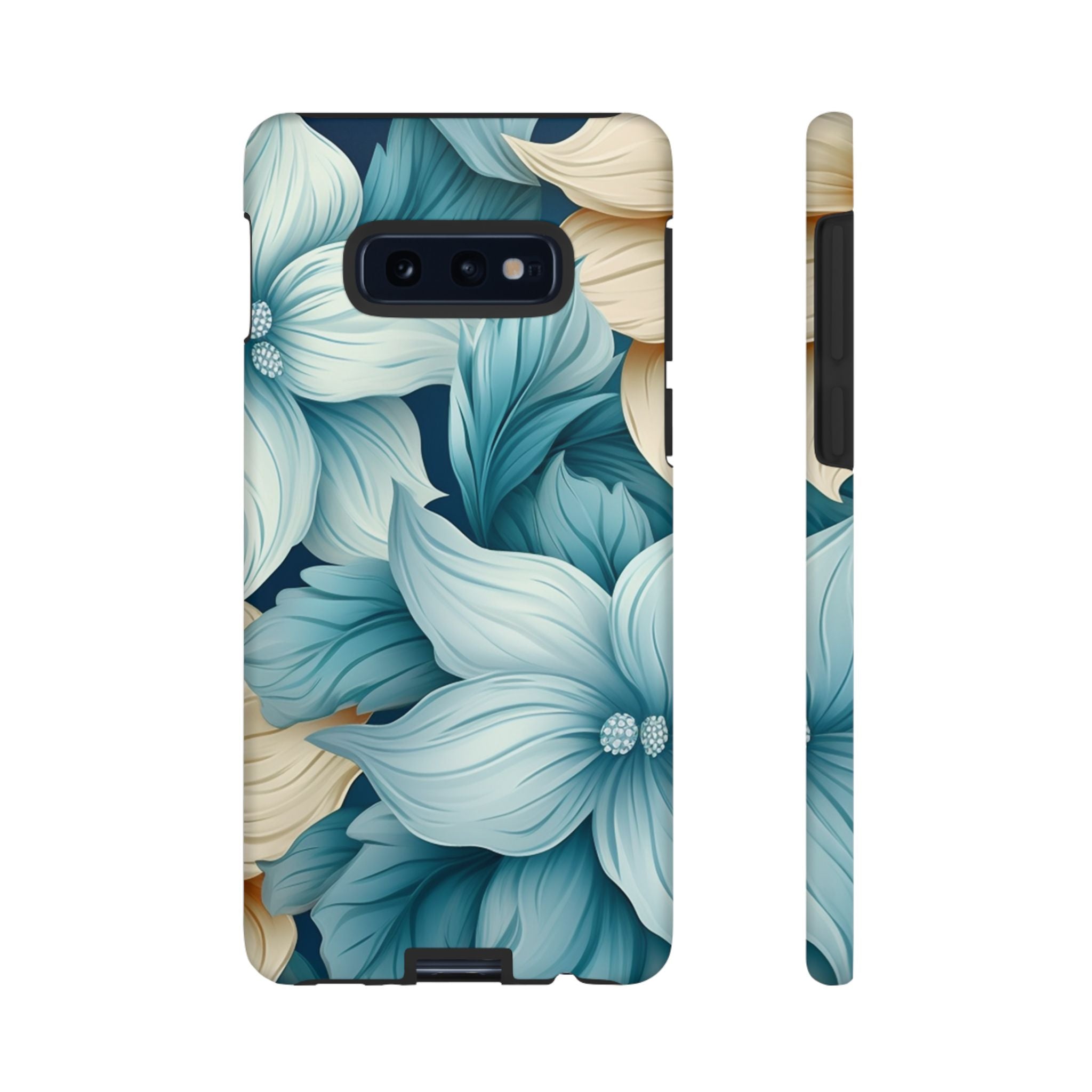 Teal Floral Samsung Phone Case