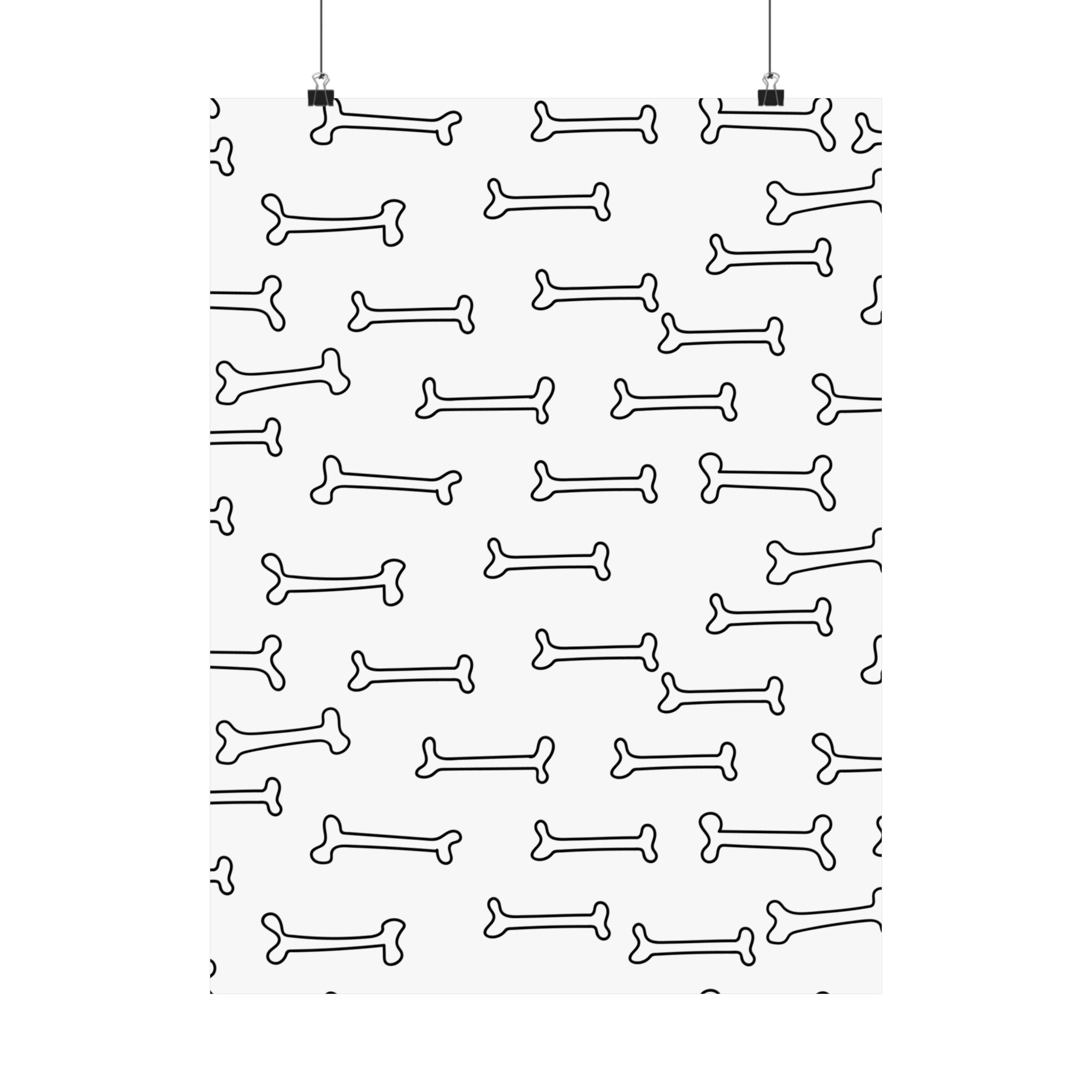 Minimalist Bone Pattern Poster