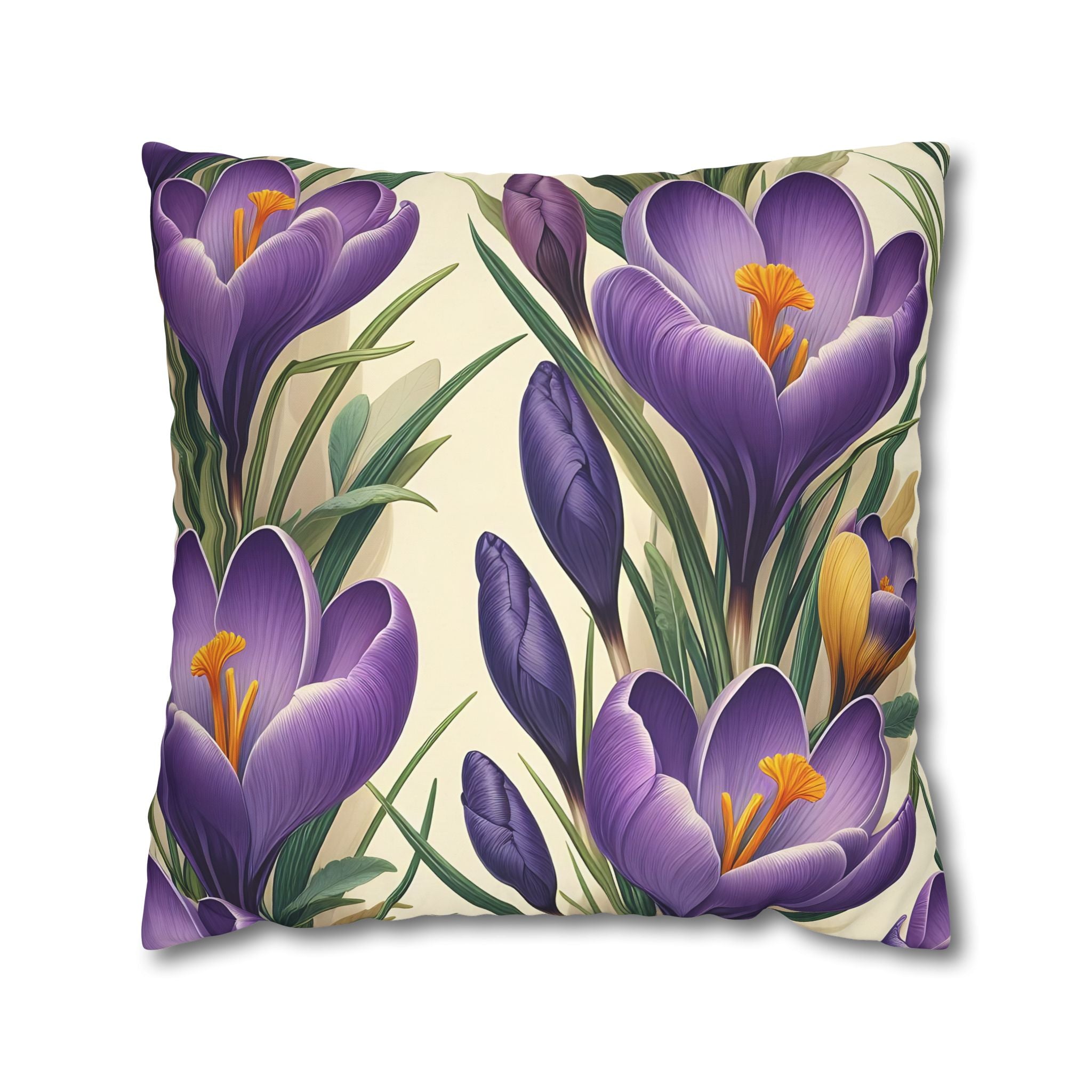 Luxury Crocus Pillowcase - Botanical Art