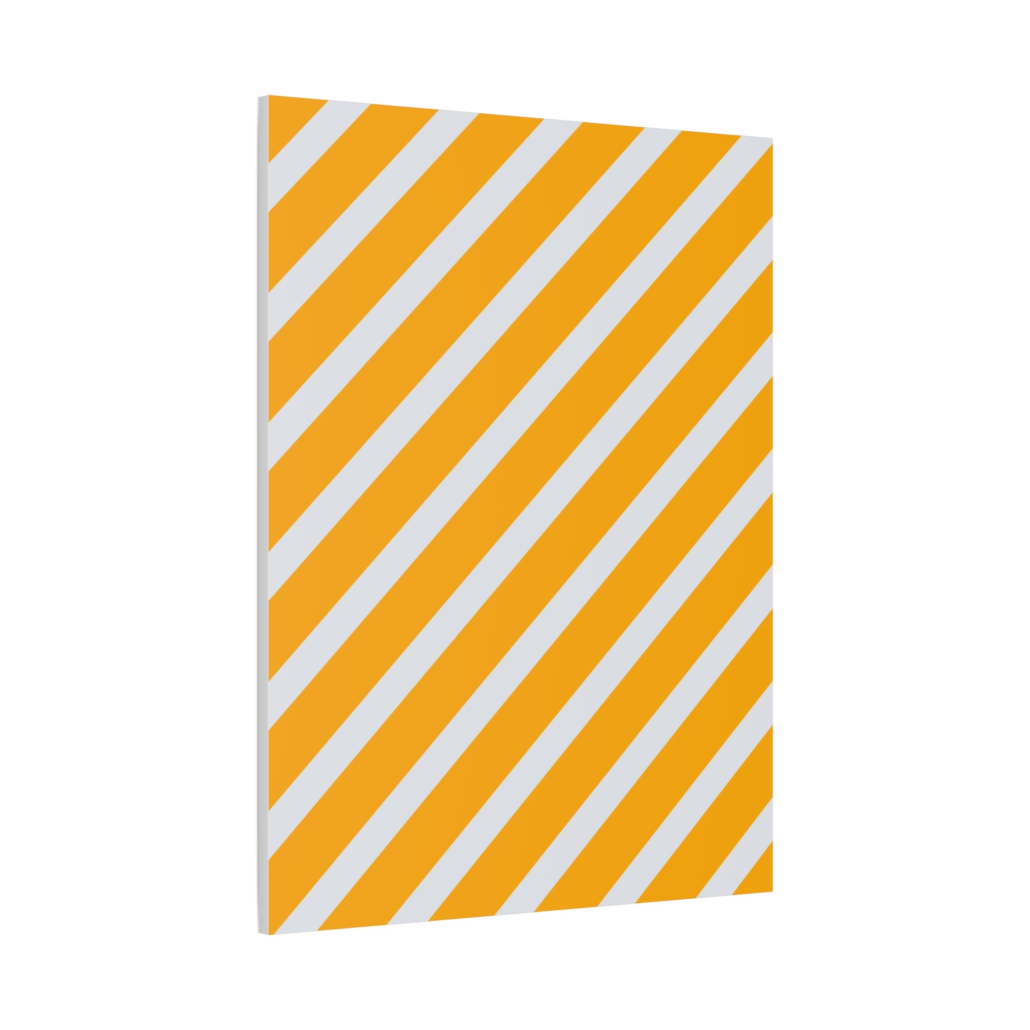 Orange & Gray Diagonal Stripe Canvas Art