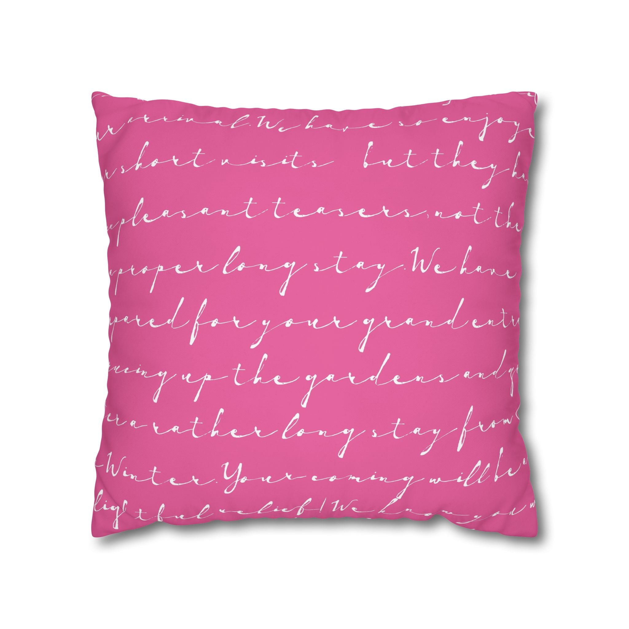 Pink Floral Welcome Pillowcase