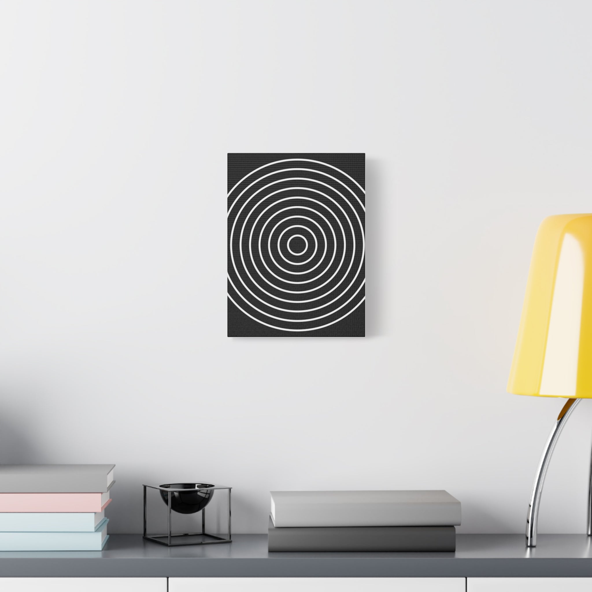 Abstract Concentric Circles Canvas Art