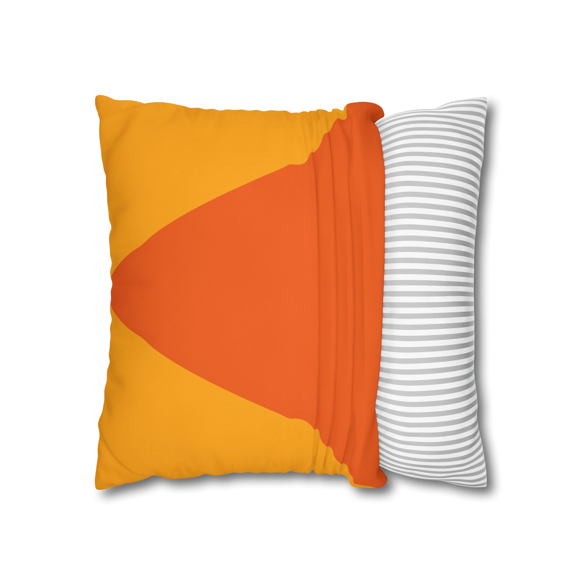 Geometric Orange Pillowcase - Modern Design