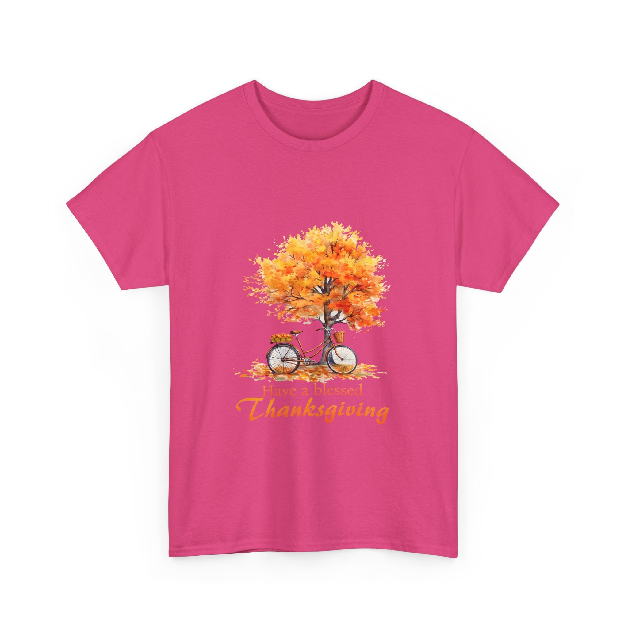 Blessed Thanksgiving Bicycle Watercolor Tee