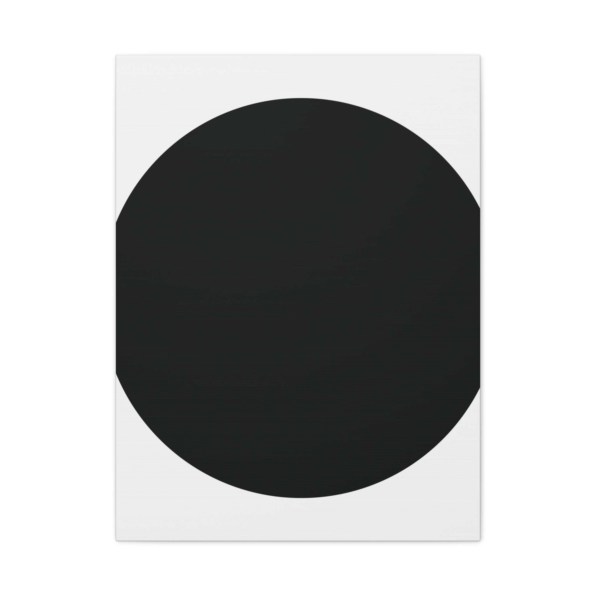 Minimalist Black Circle Canvas Art