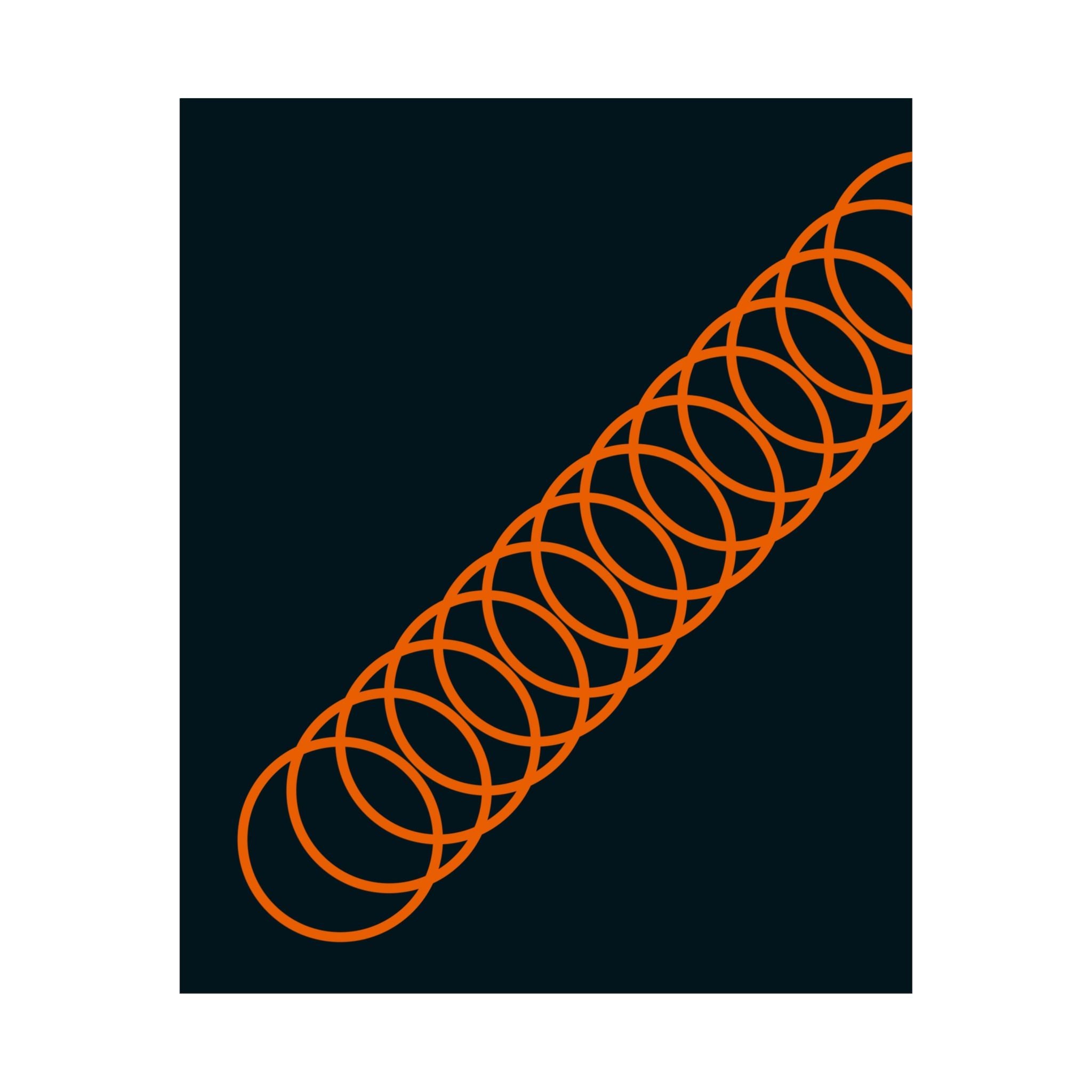 Abstract Orange Spring Coil Poster