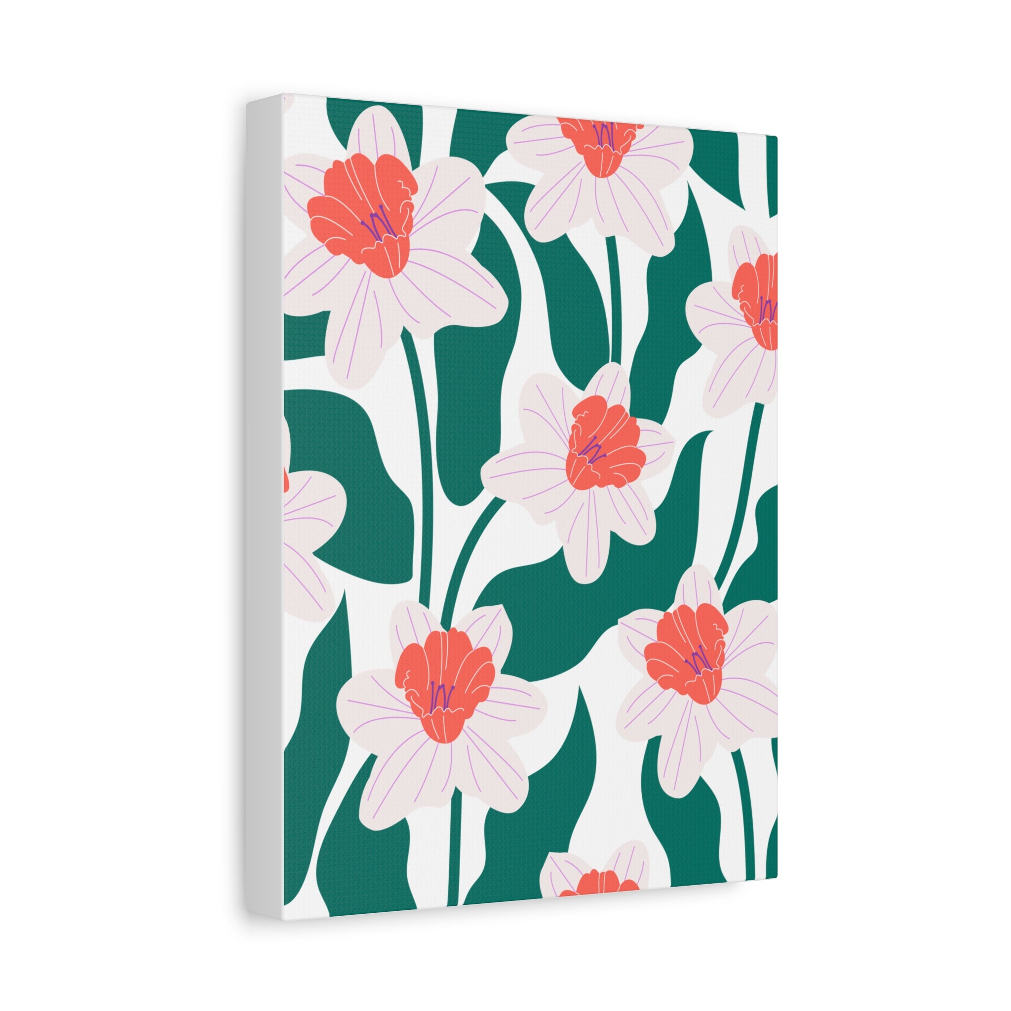 Art Deco Floral Canvas Print