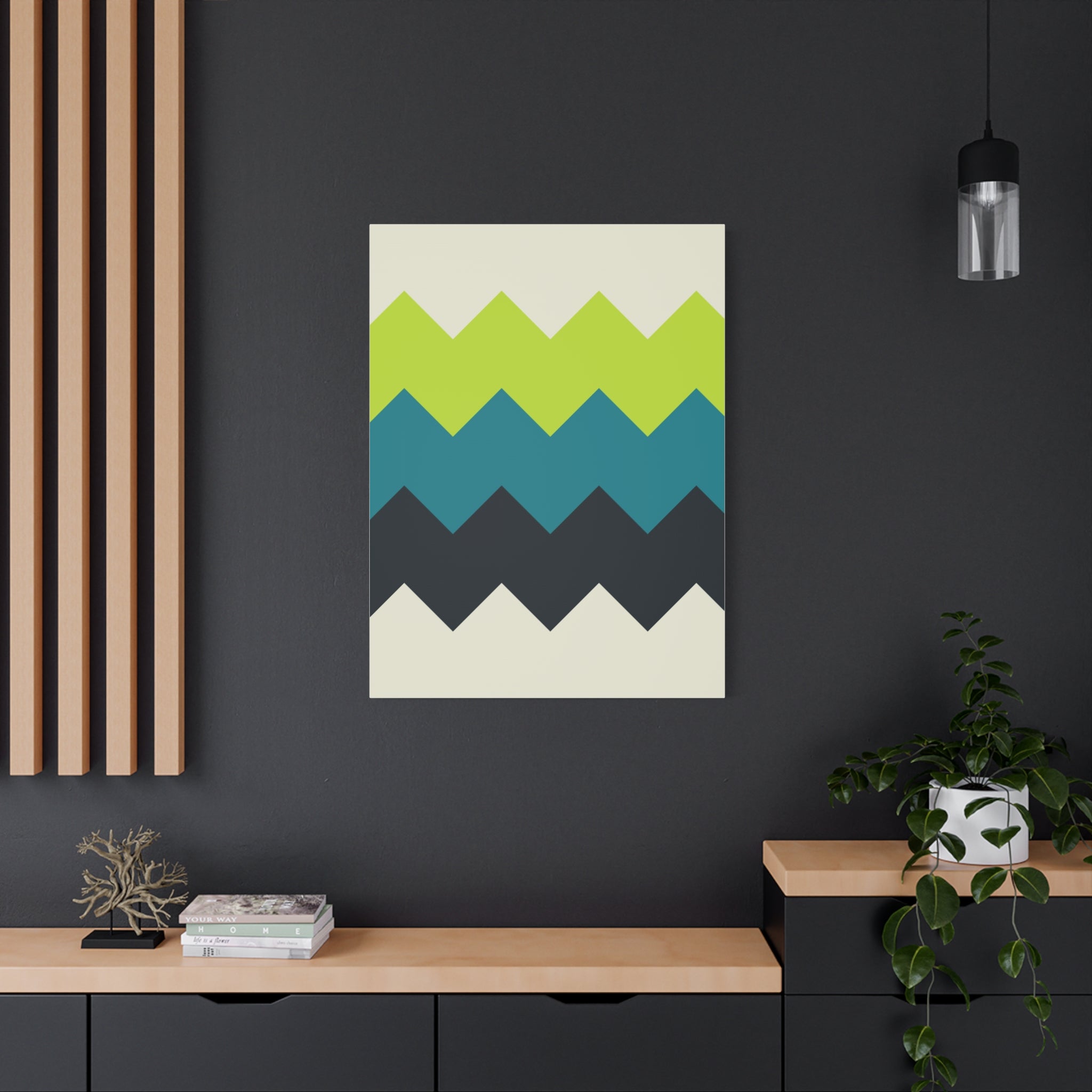 Abstract Geo Zigzag Canvas Art Print