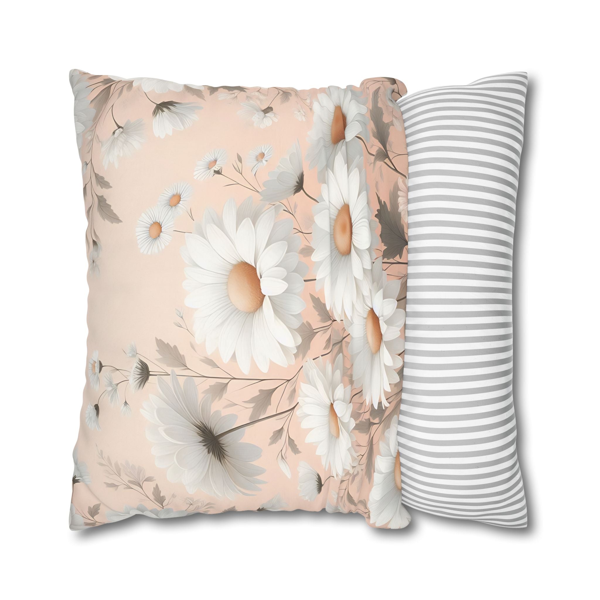 Peach Daisy Pillowcase - Floral Bedding