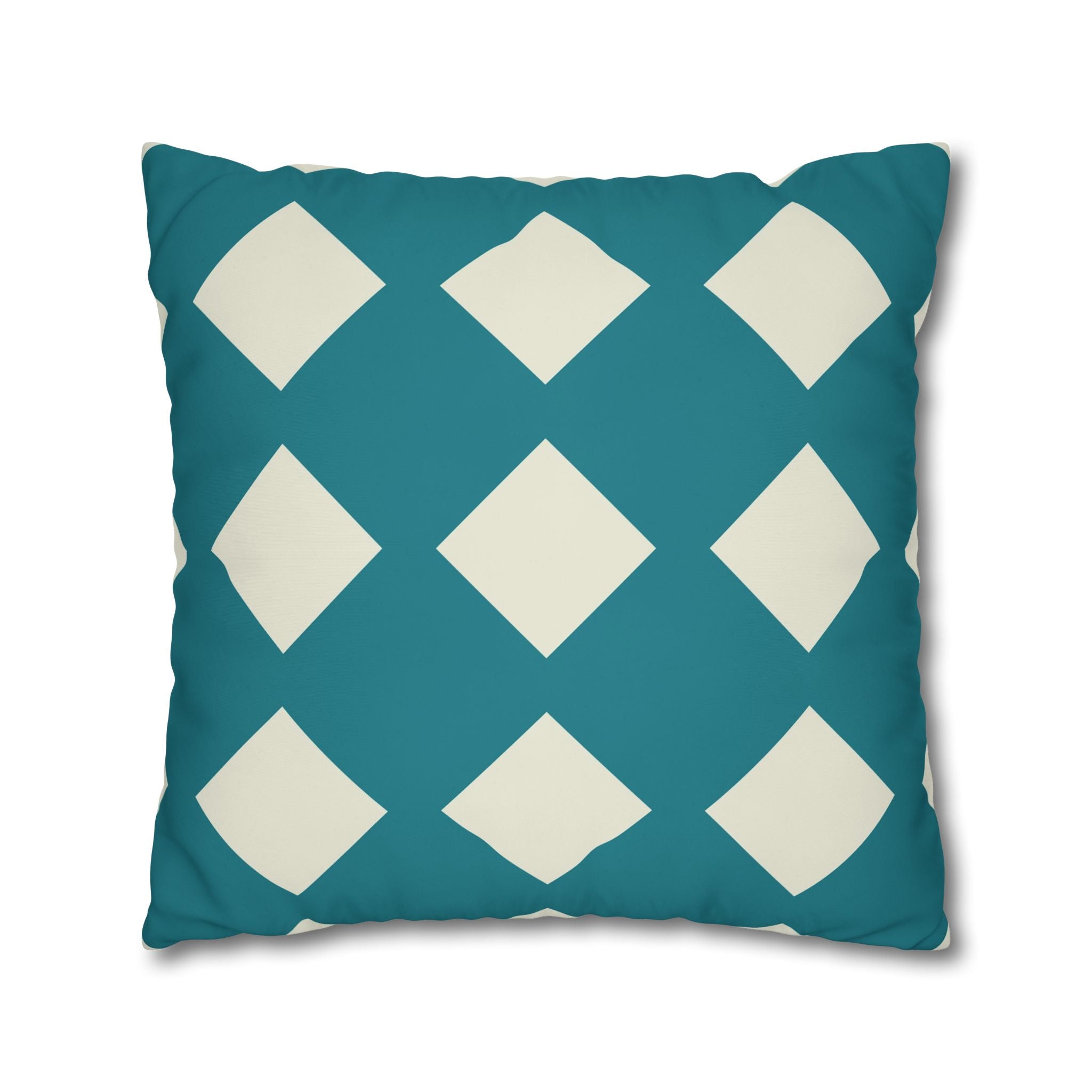 Geometric Teal & Beige Pillowcase