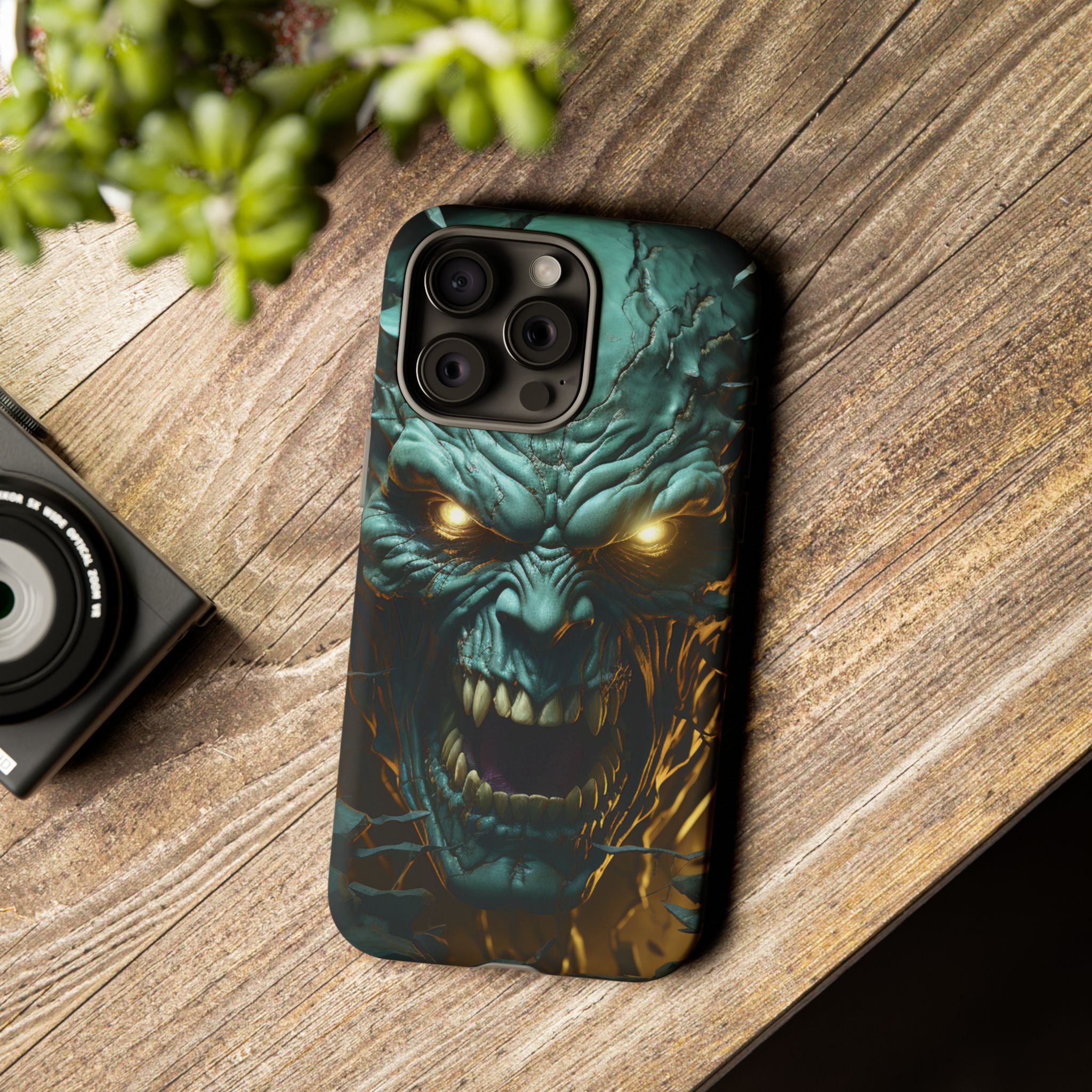 Monstrous Roar Hexagon Stone iPhone Case