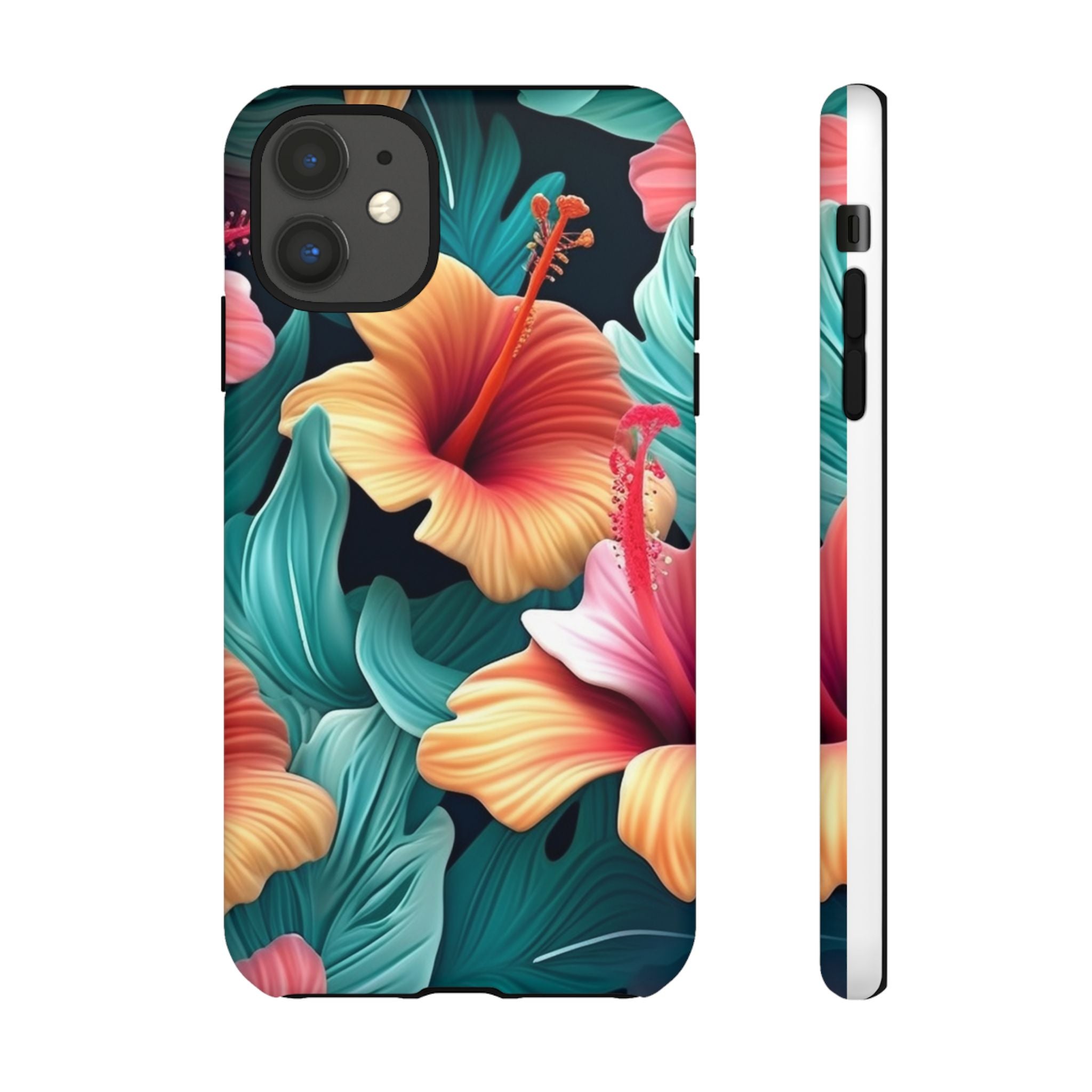 Tropical Hibiscus Hexagon iPhone Case