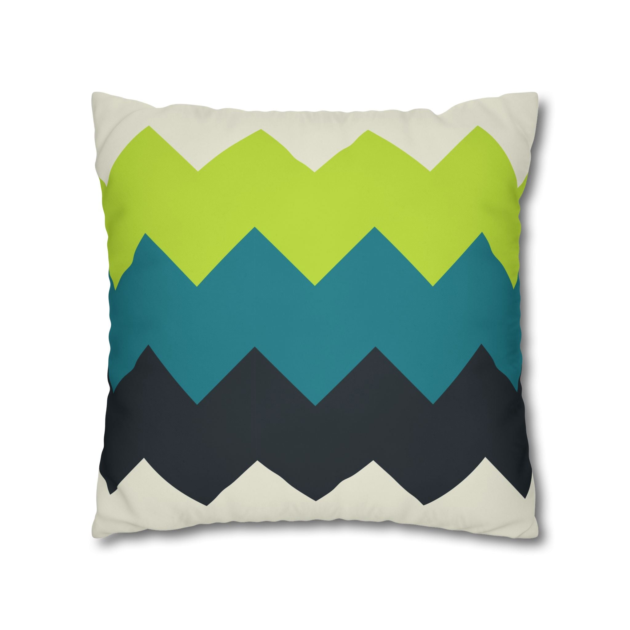 Chevron Stripe Pillowcase - Teal & Lime