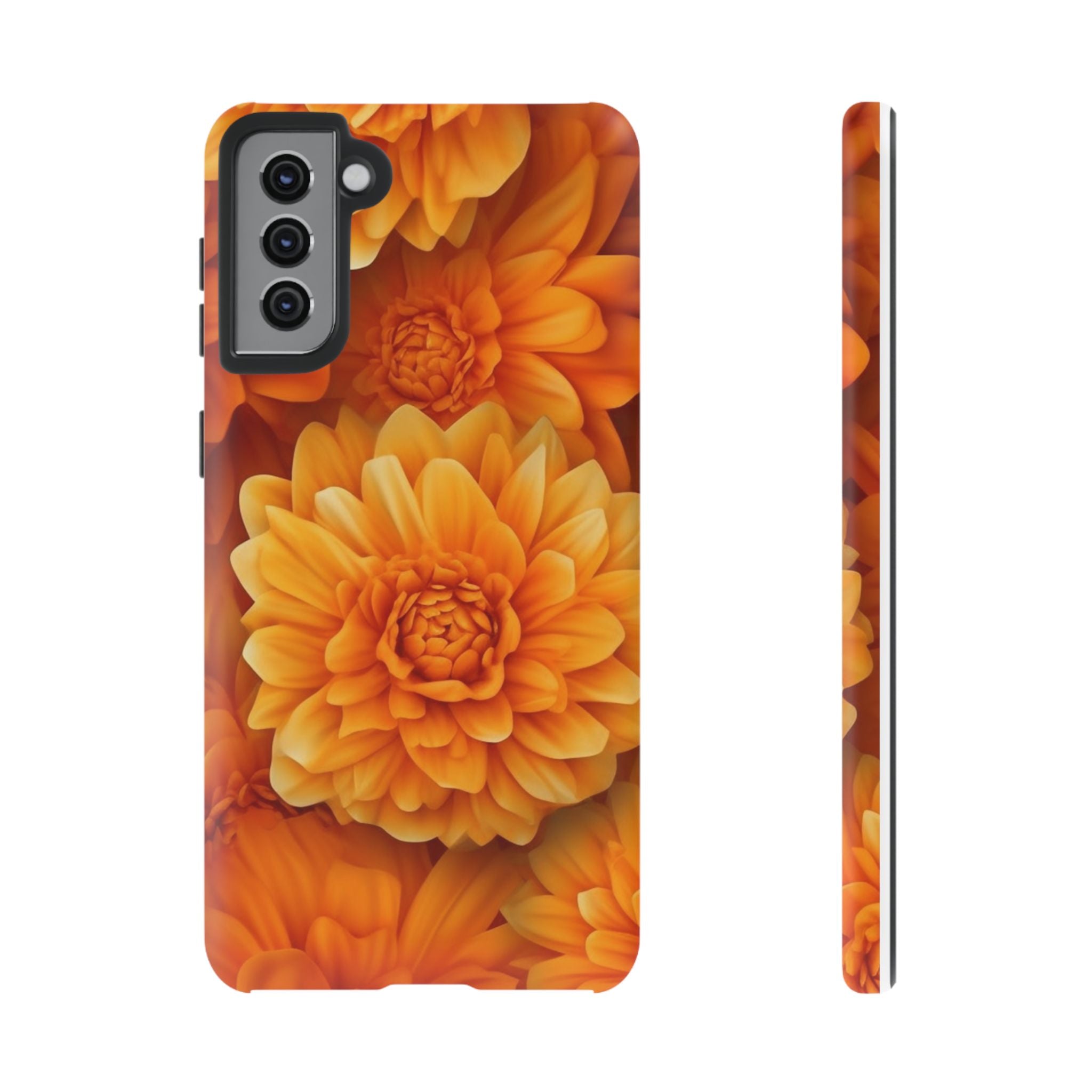 Orange Dahlia Bloom Samsung Case