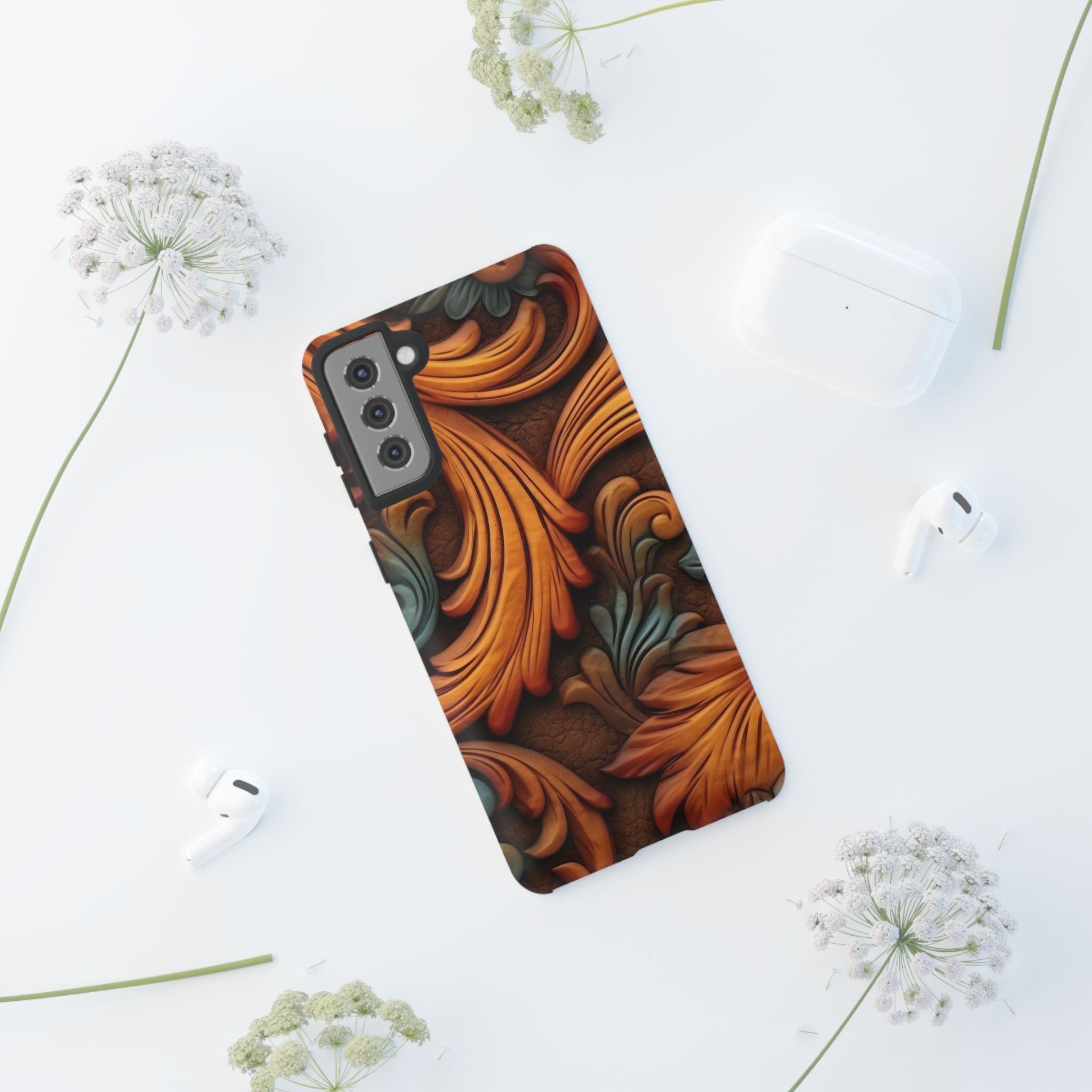 Baroque Copper Samsung Case - Luxury Design