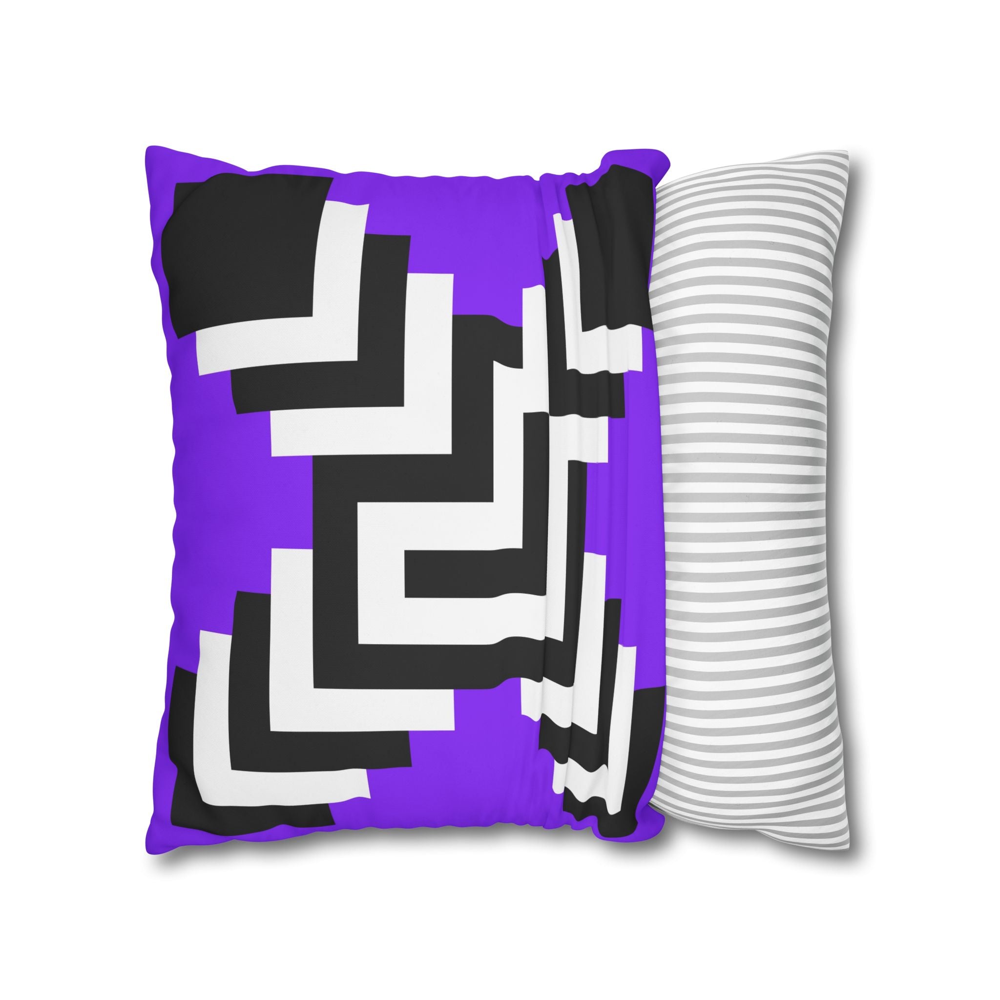 Purple Pixel Art Pillowcase - Abstract Design