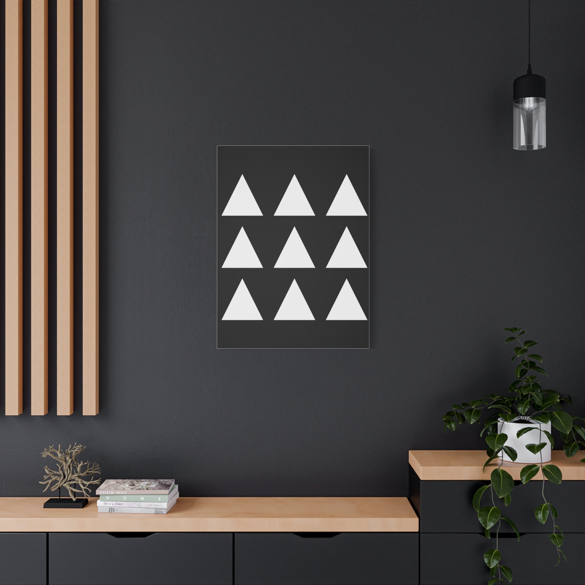 Geometric Triangle Canvas Art - Minimalist