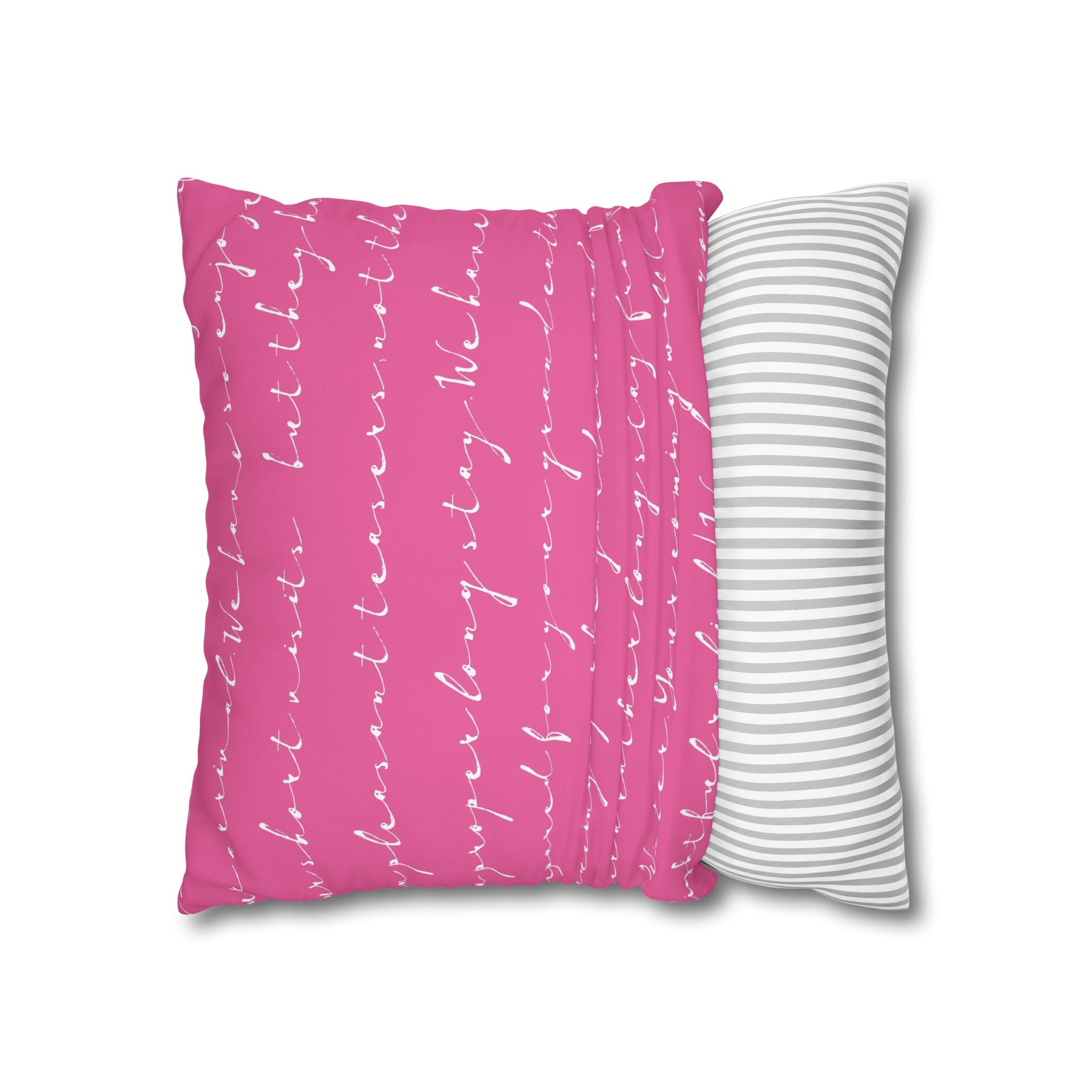 Pink Floral Welcome Pillowcase