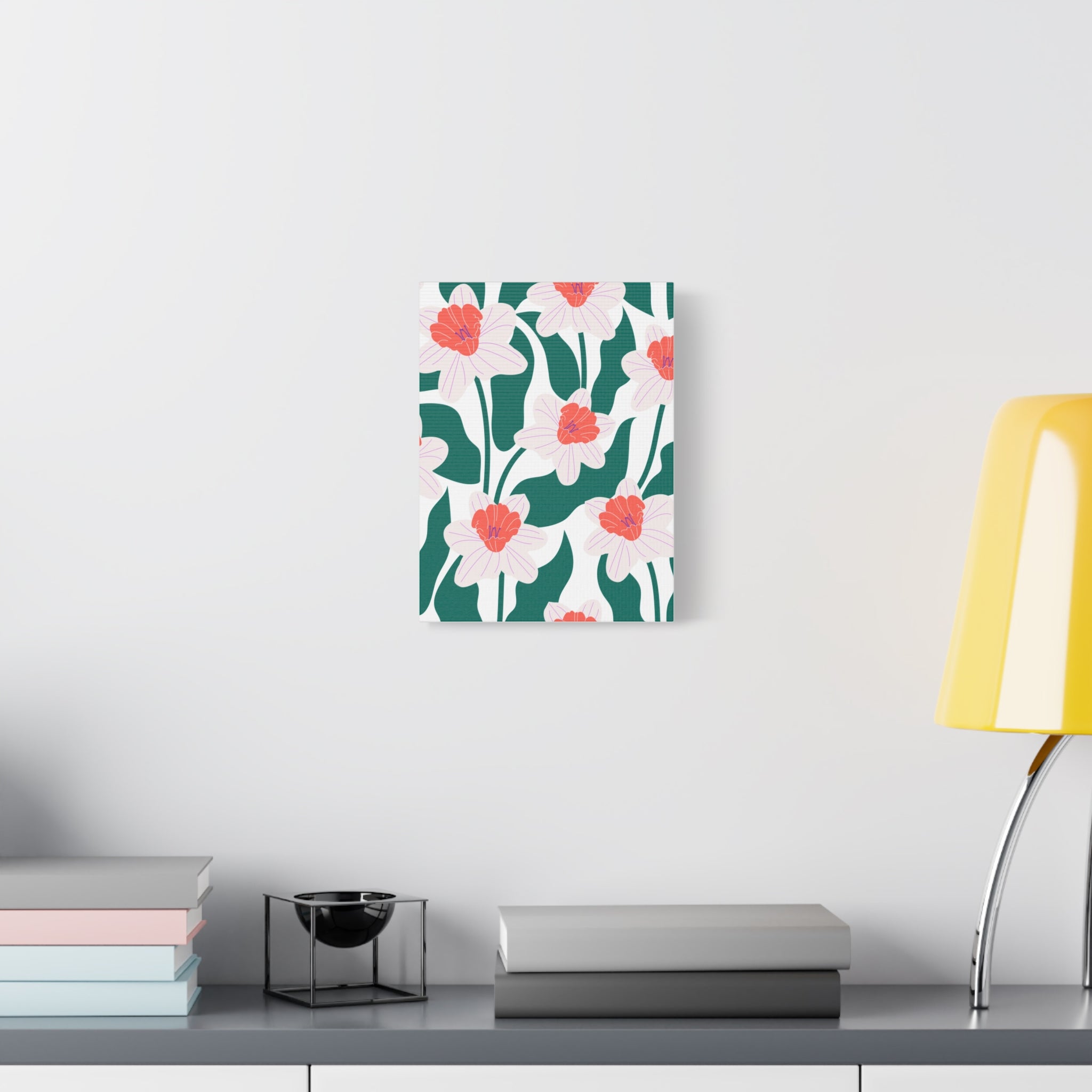 Art Deco Floral Canvas Print