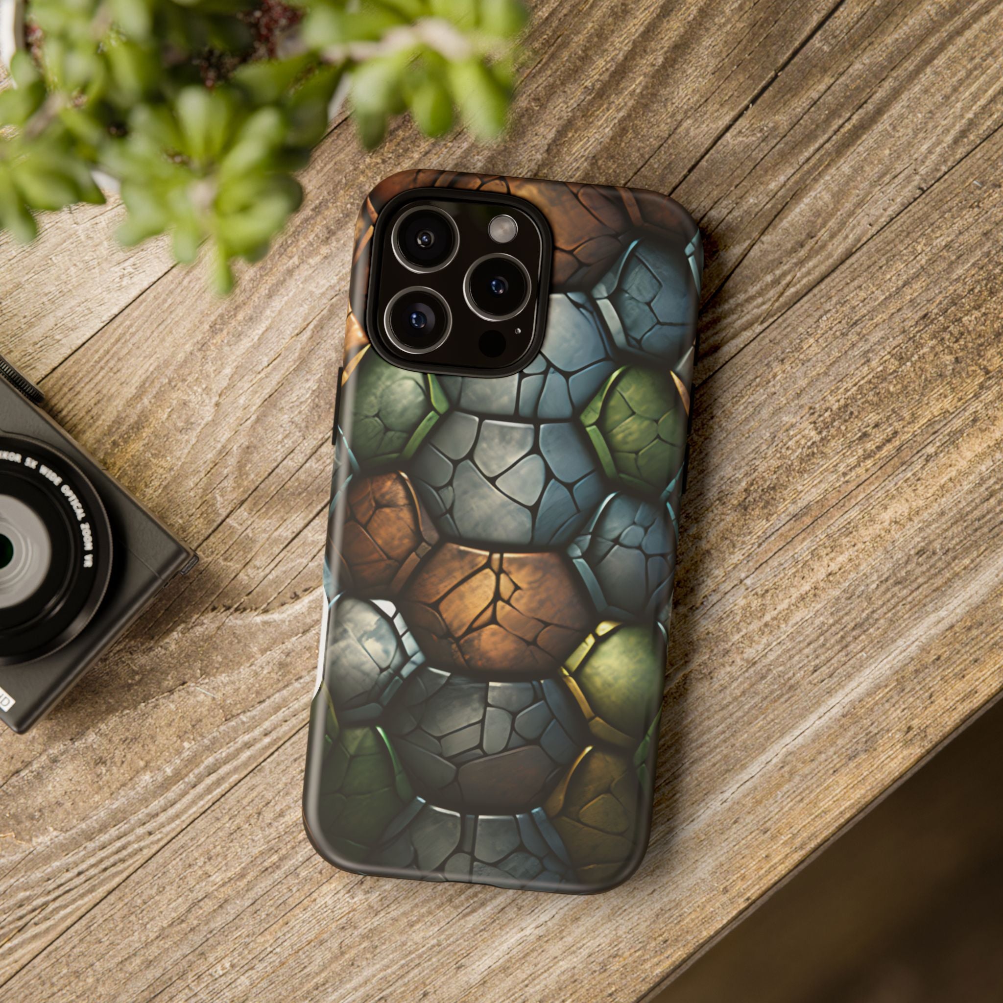 Hexagon Stone iPhone Case - Rugged Texture