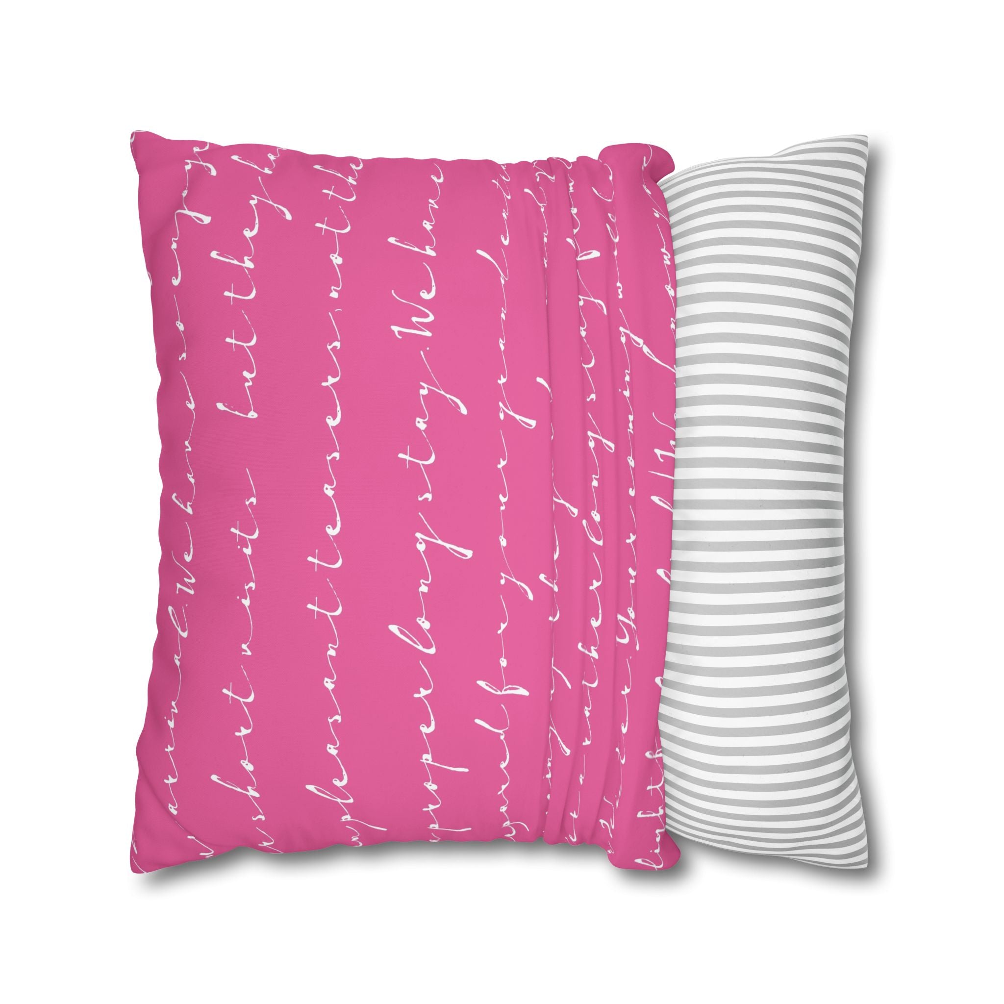 Pink Floral Welcome Pillowcase