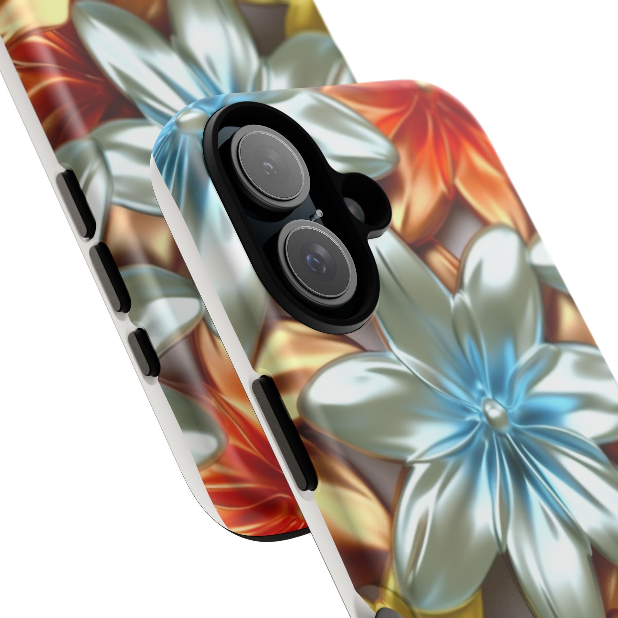 Metallic Flower Hexagon iPhone Case - Rugged