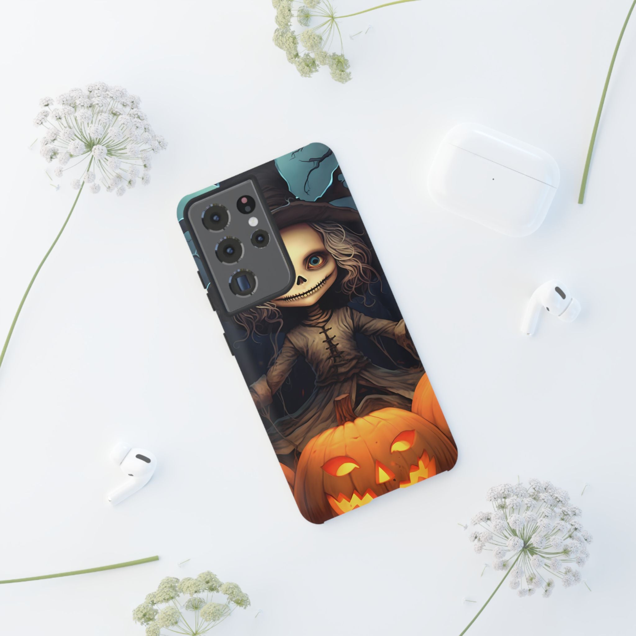 Spooky Skull Girl Halloween Samsung Case