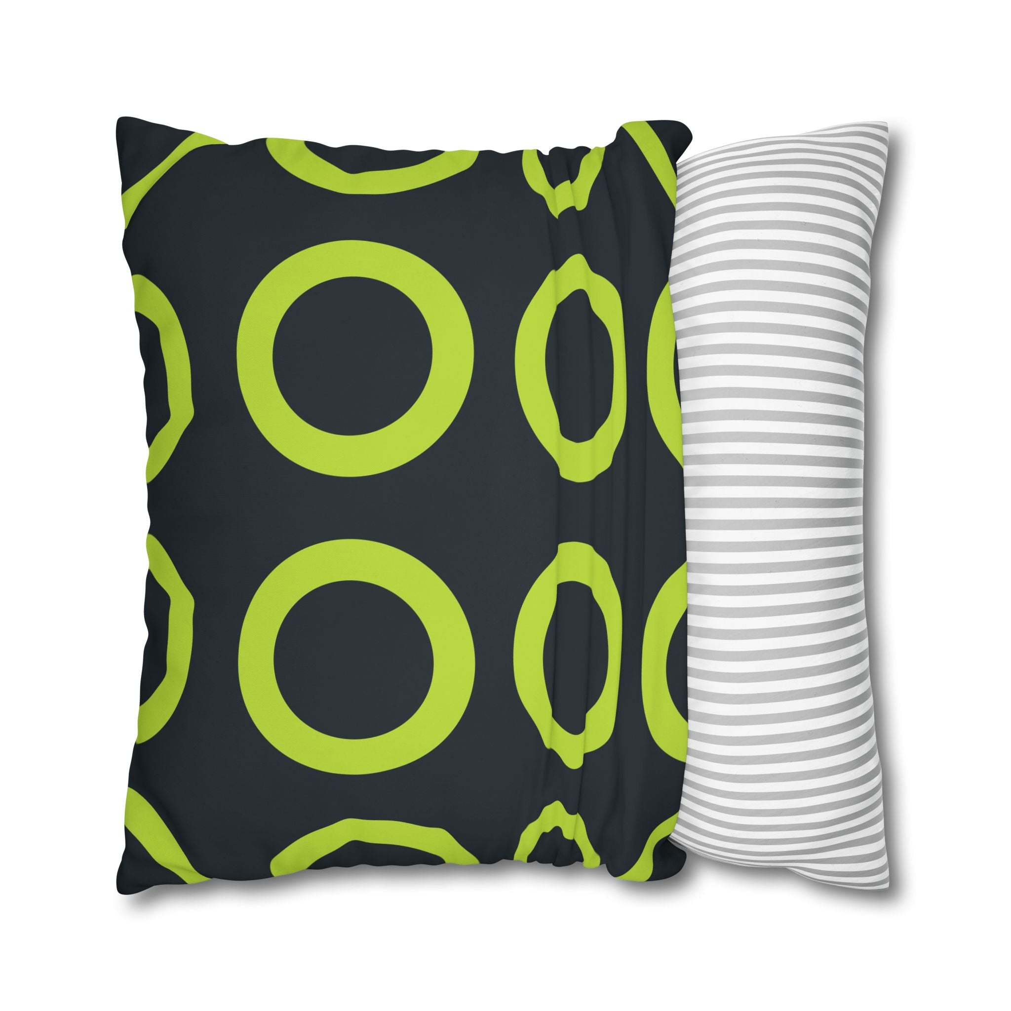 Lime Green Circle Geo Pillowcase