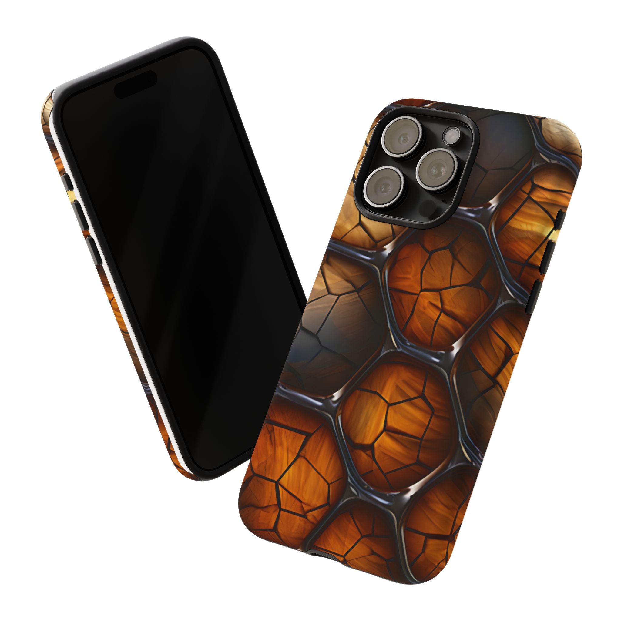 Cracked Wood Honeycomb iPhone Case