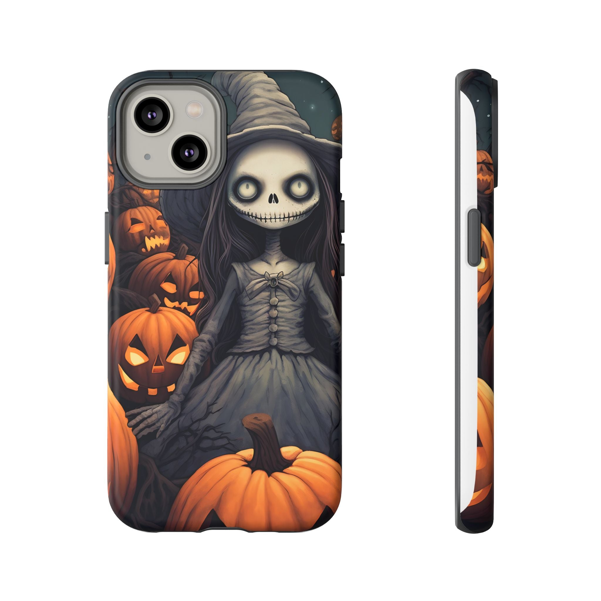 Spooky Witch Girl Hexagon Stone iPhone Case