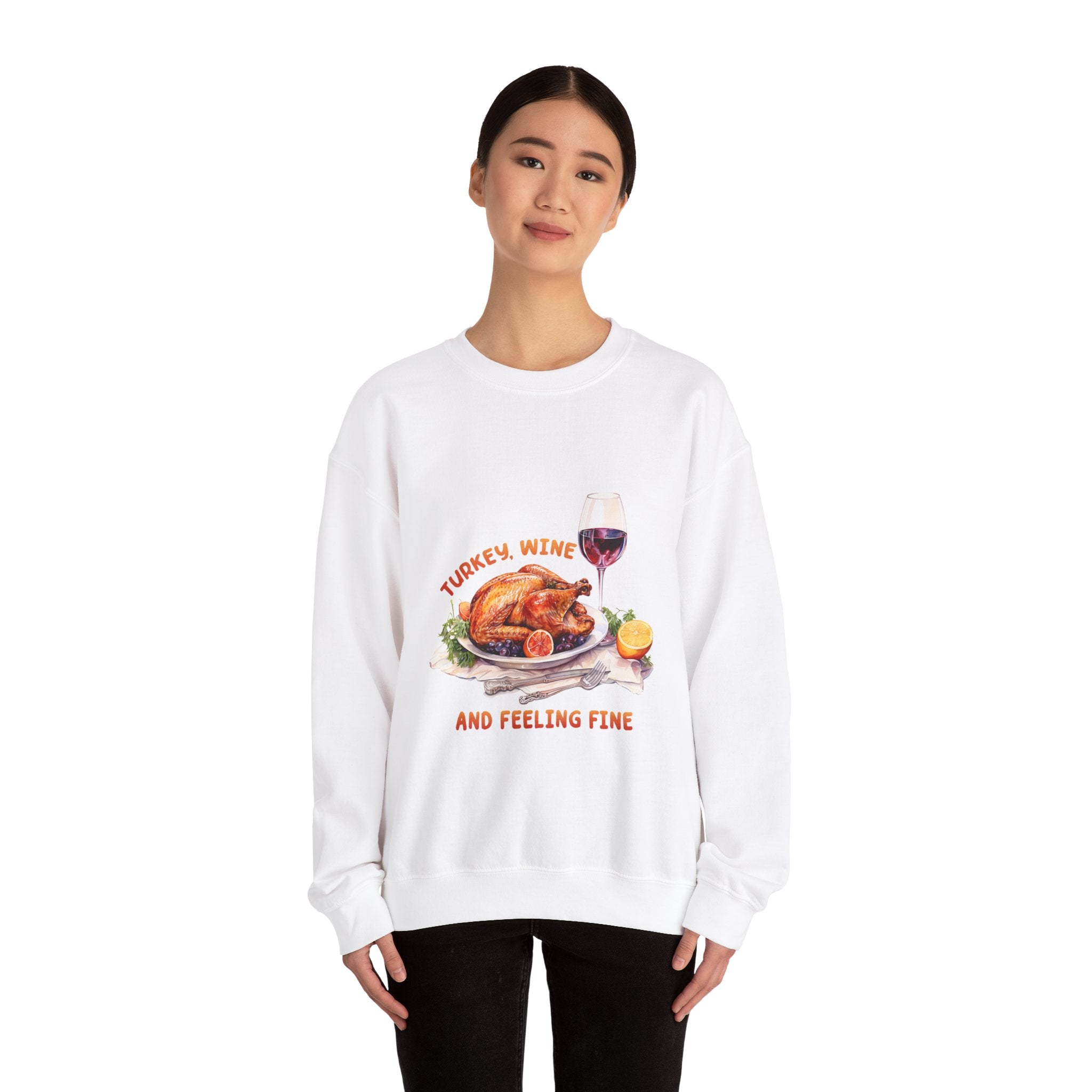 Thanksgiving Turkey Wine Sweatshirt