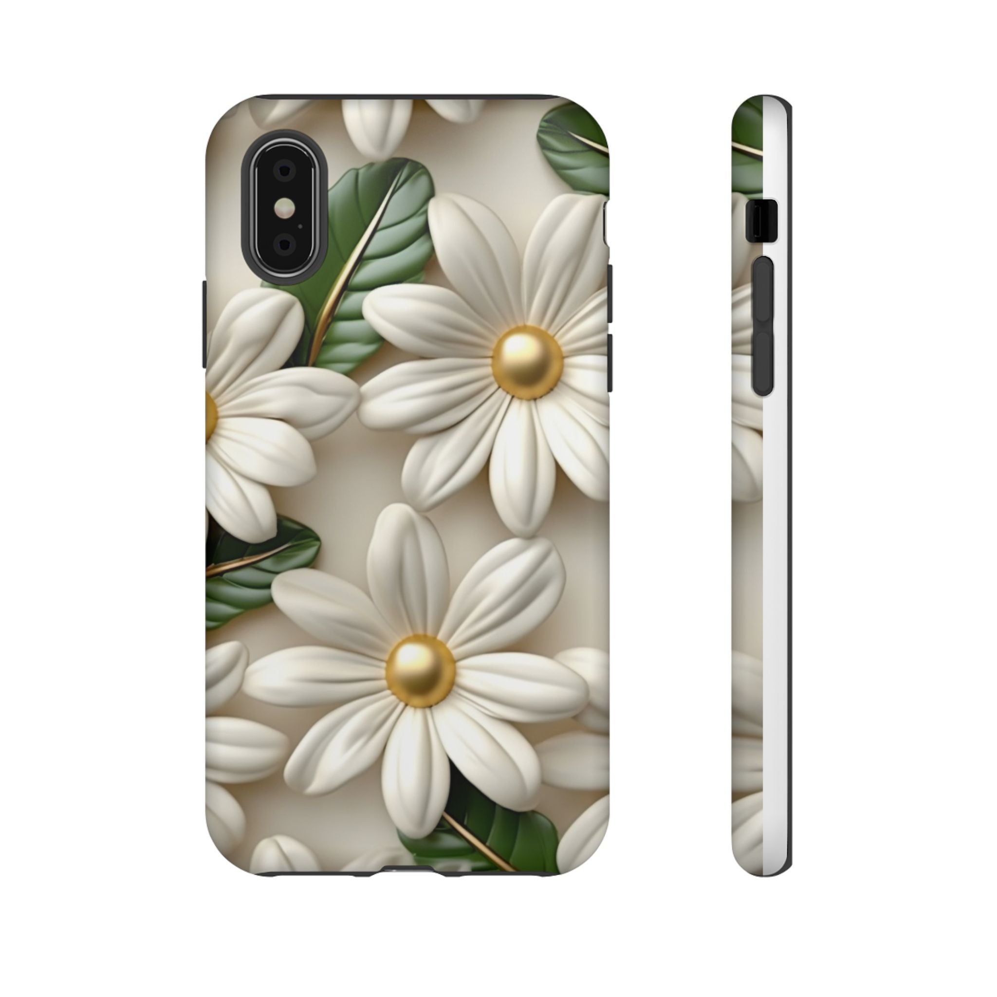 Sculpted Daisy iPhone Case - Hexagon Stone