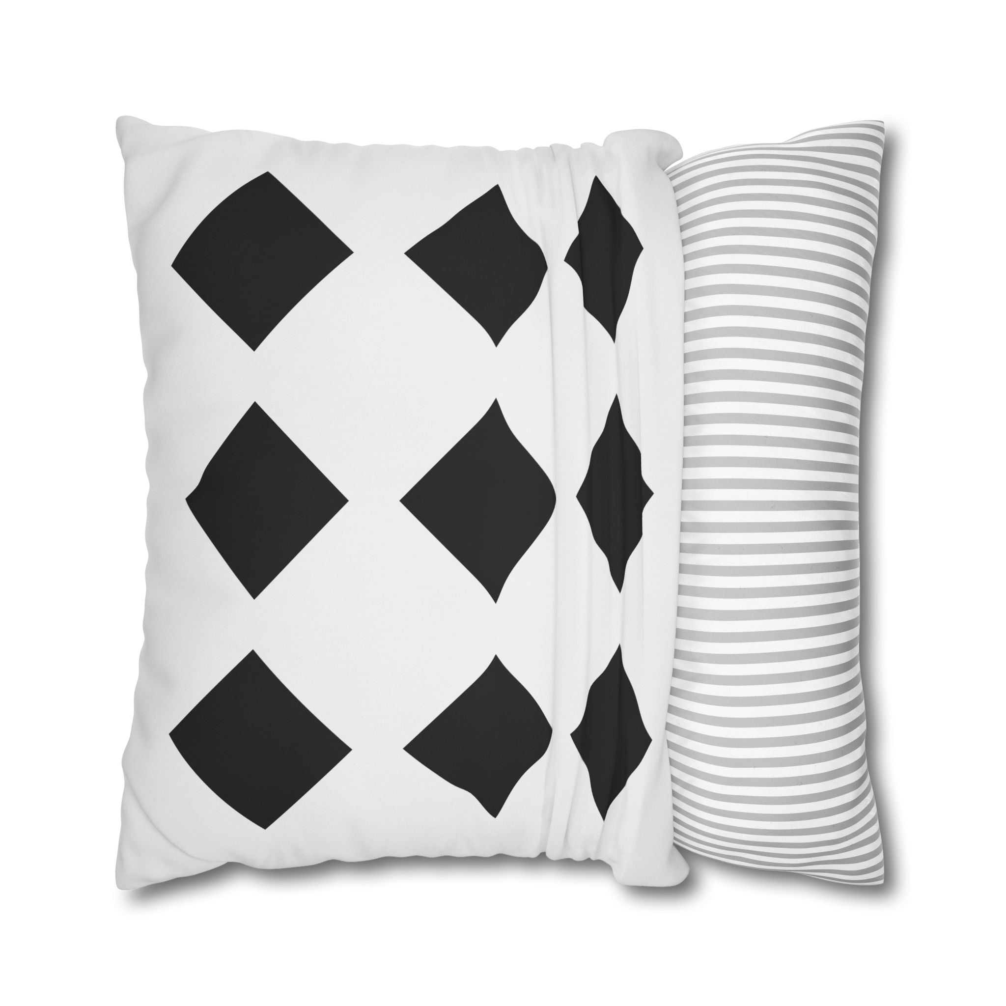 Black Diamond Grid Pillowcase - Geometric Design