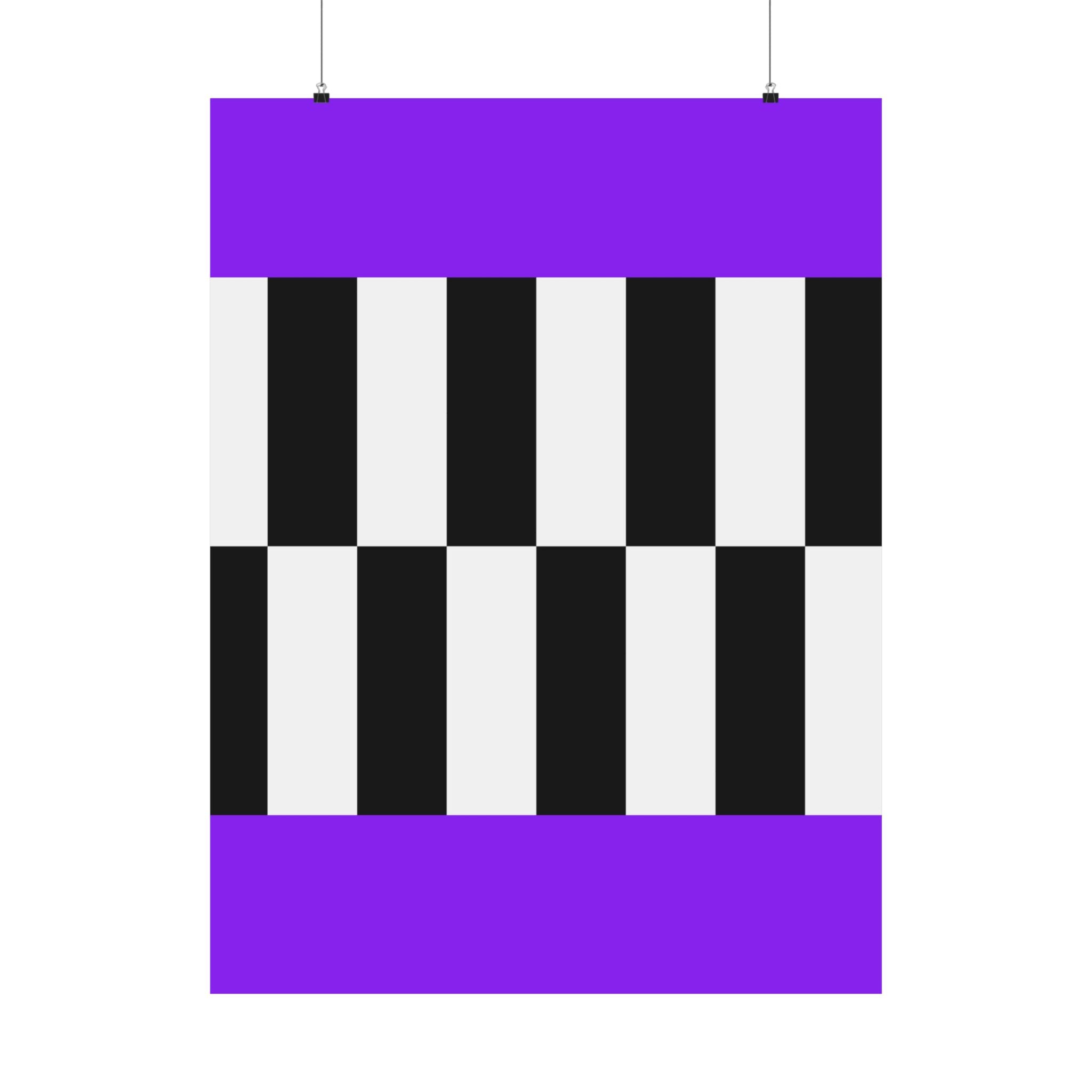 Minimalist Checkerboard Purple Poster