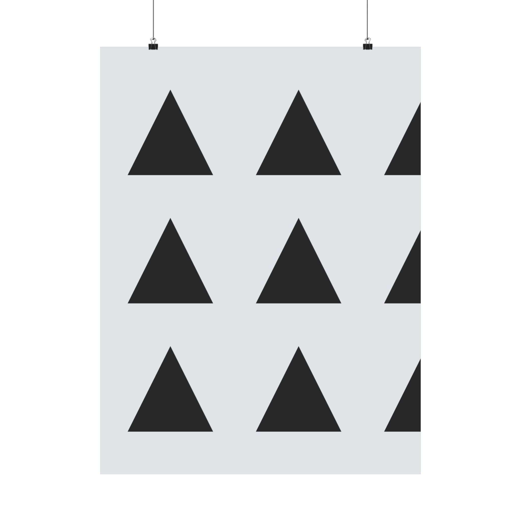 Geometric Black Triangle Wall Art Poster