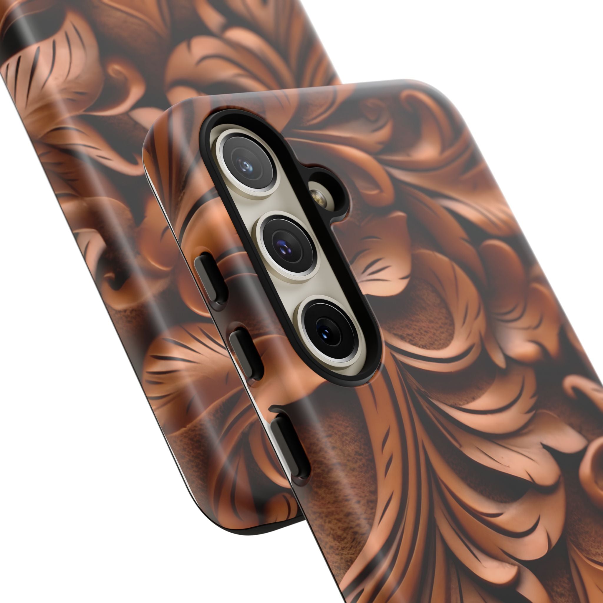 Baroque Floral Wood Samsung Case