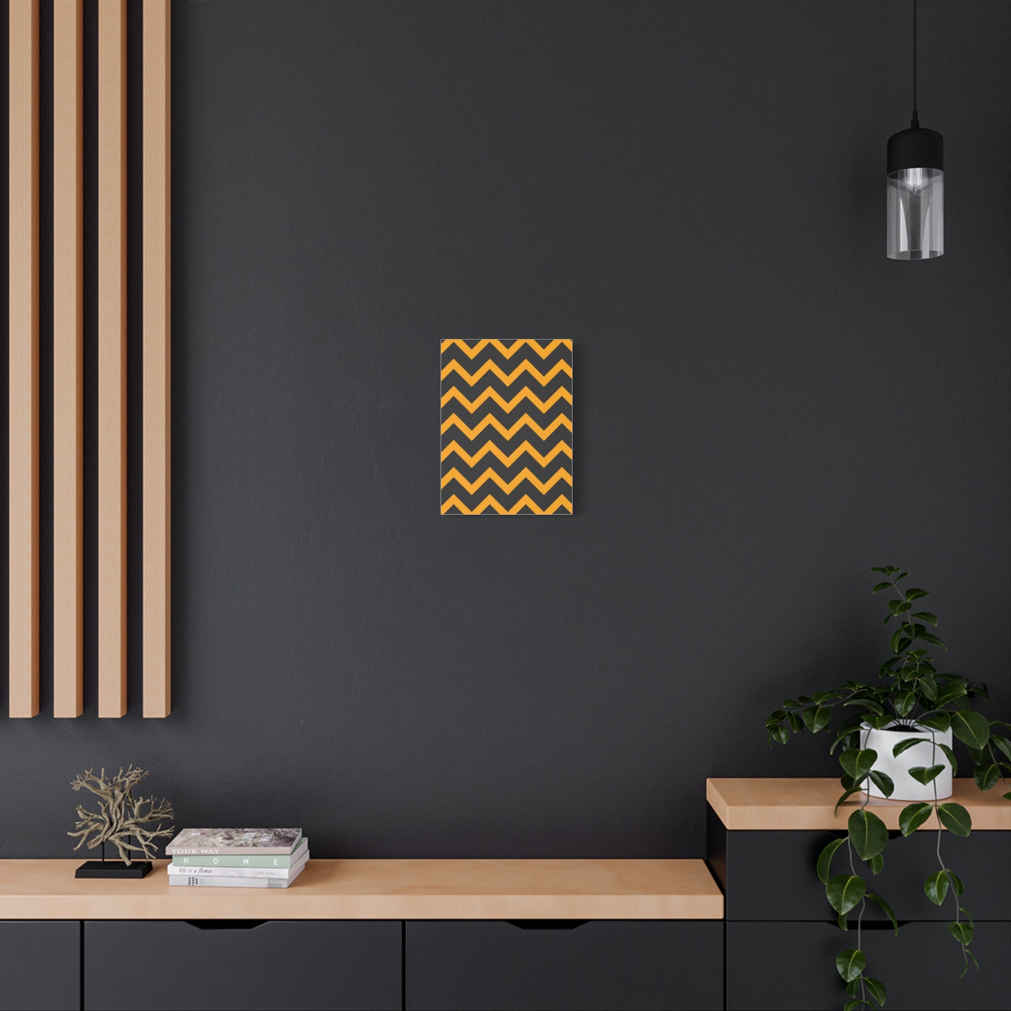 Bold Zigzag Geometric Canvas Art