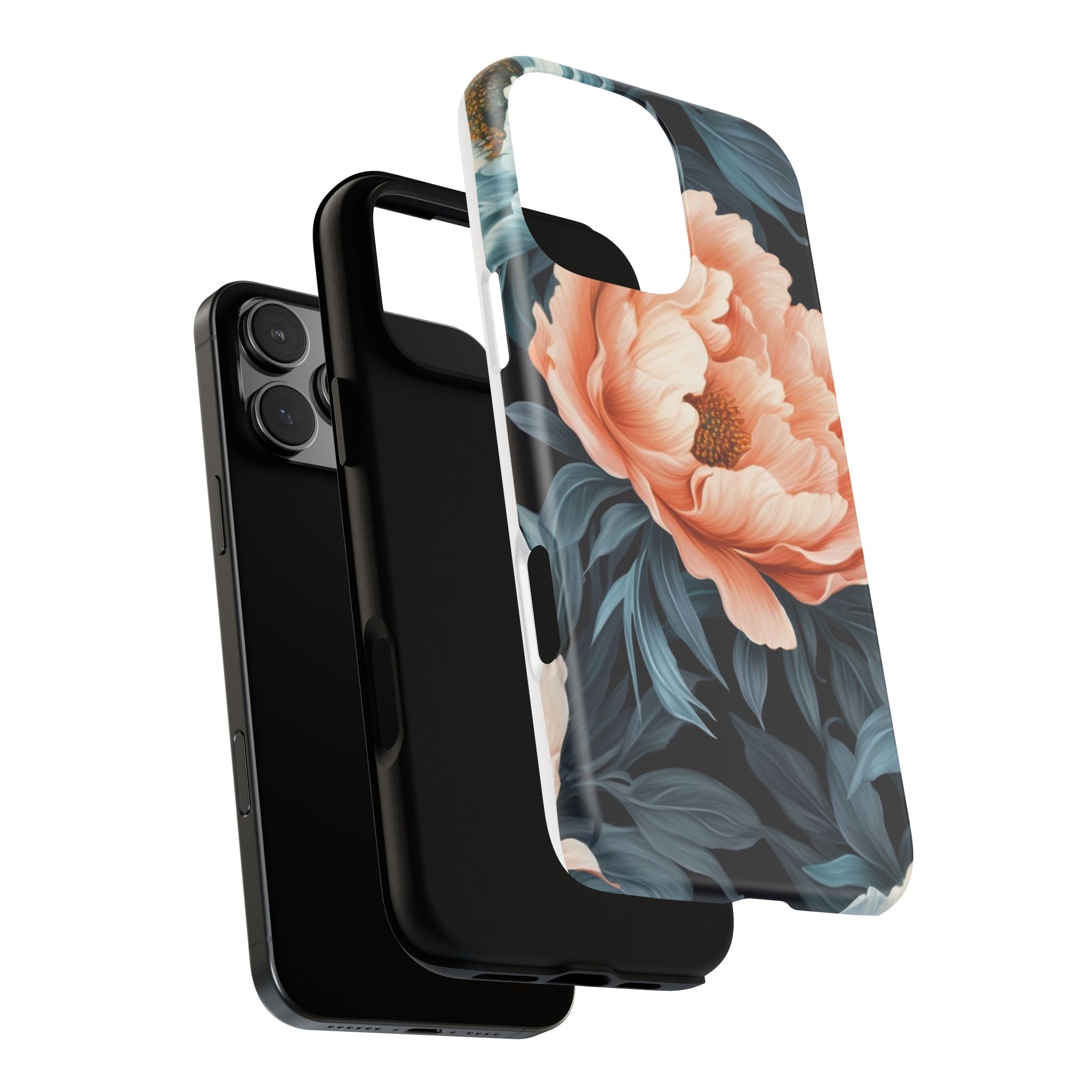 Moody Floral iPhone Case - Hexagon Stone