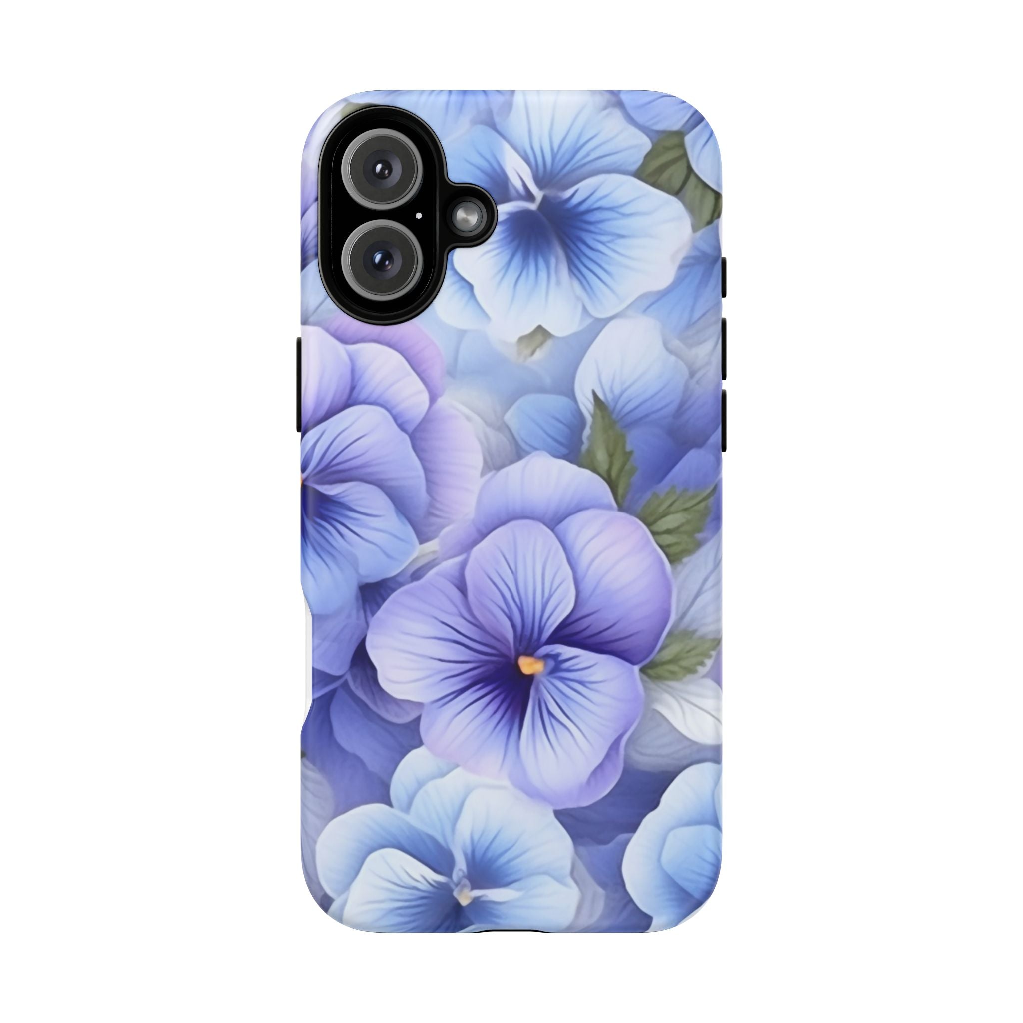 Dreamy Pansy Blue iPhone Case - Hexagon Stone